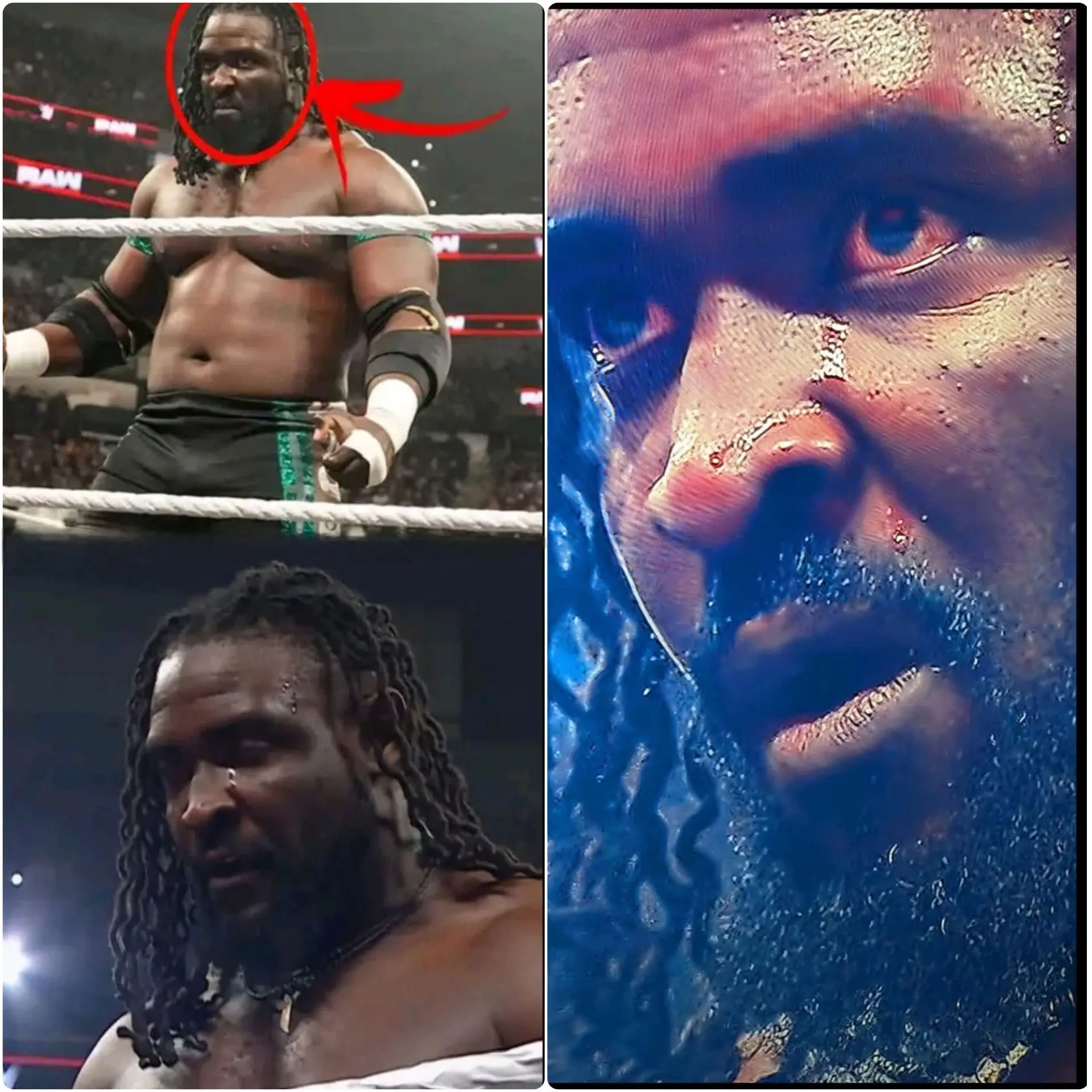 Cover Image for 🔥 Just rewatched RAW and man… that moment hit different. You could literally see a tear in Oba Femi’s eye after that INSANE crowd reaction when he took out Brock Lesnar. That wasn’t just a pop… that was a star being made right in front of us.