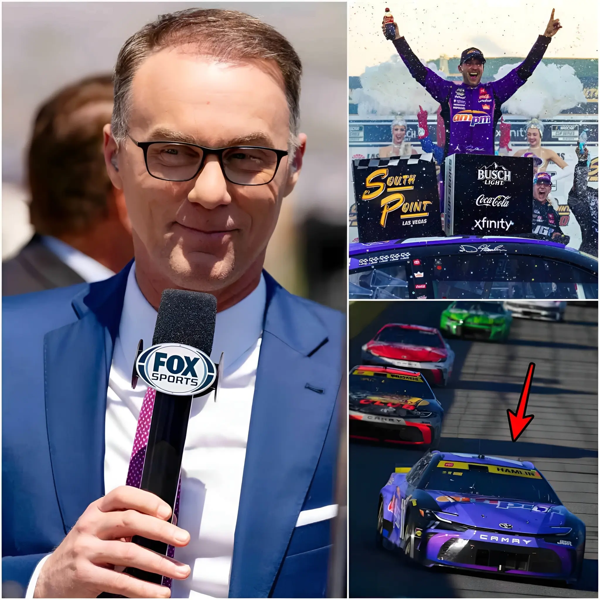 Cover Image for 🚨 10 MINUTES AGO: “CHECK HIS CAR IMMEDIATELY, OTHERWISE IT’S NOT FAIR!” — Kevin Harvick caused a stir in NASCAR racing when he demanded that organizers investigate Hamlin’s car immediately after the Pennzoil 400 at Las Vegas Motor Speedway.