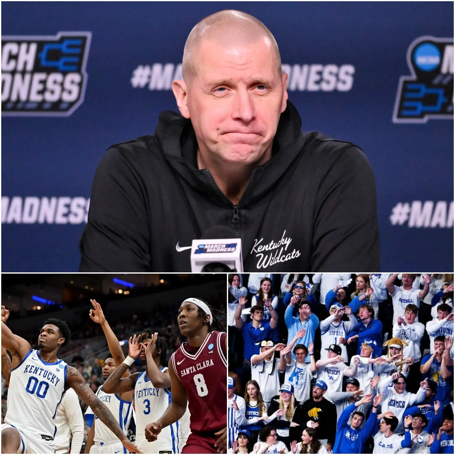 Cover Image for LATEST UPDATE: After the emotional 89 – 84 comeback victory in OT over Santa Clara, Rupp Arena was submerged in a sea of roaring blue and white.