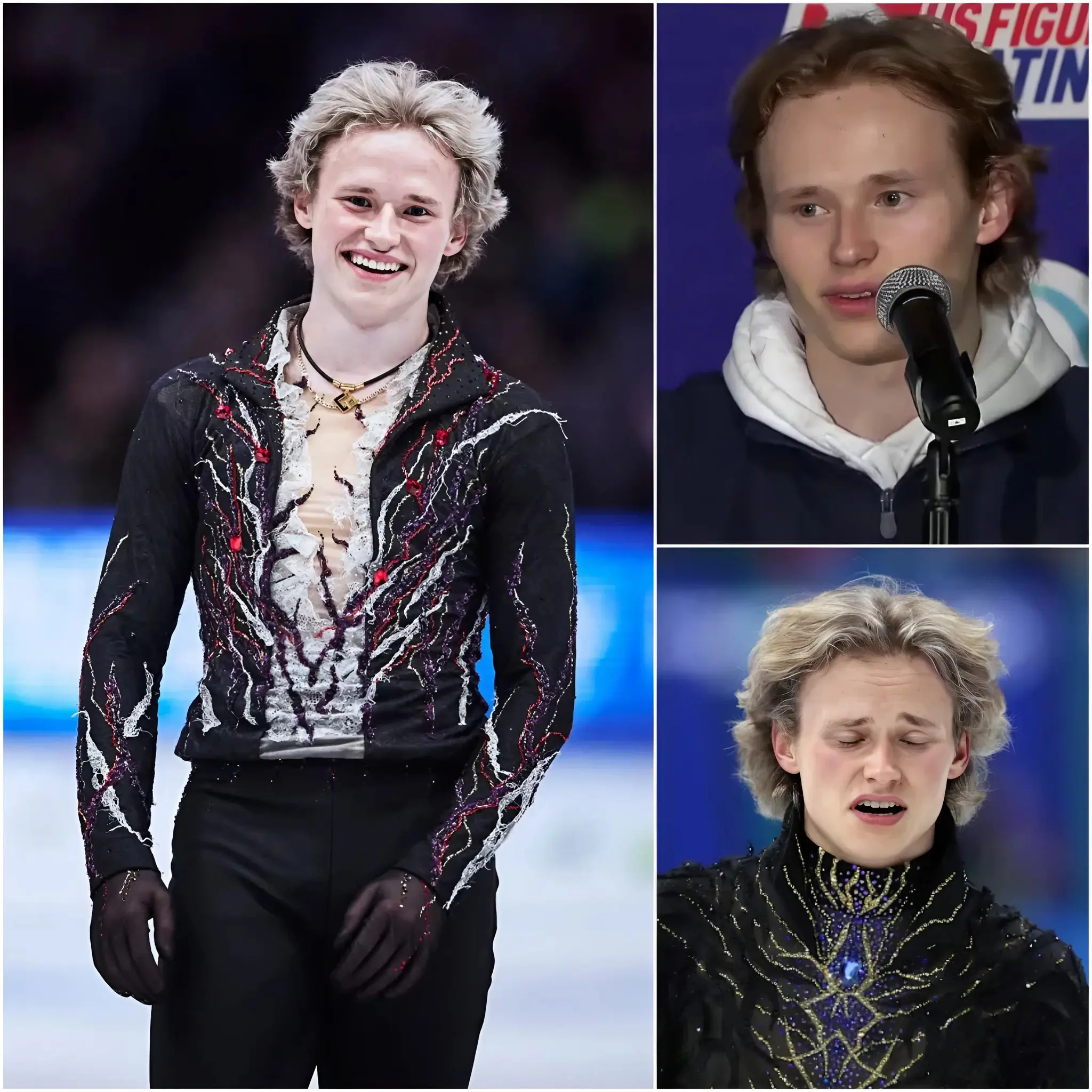 Cover Image for Under the dim lights of a small private press room in Los Angeles, Ilia Malinin’s voice trembled as he tried to hold back tears. Longtime teammates, crew members, and close friends stood in silence — heads lowered, eyes red — realizing this moment was no longer about skating or achievements