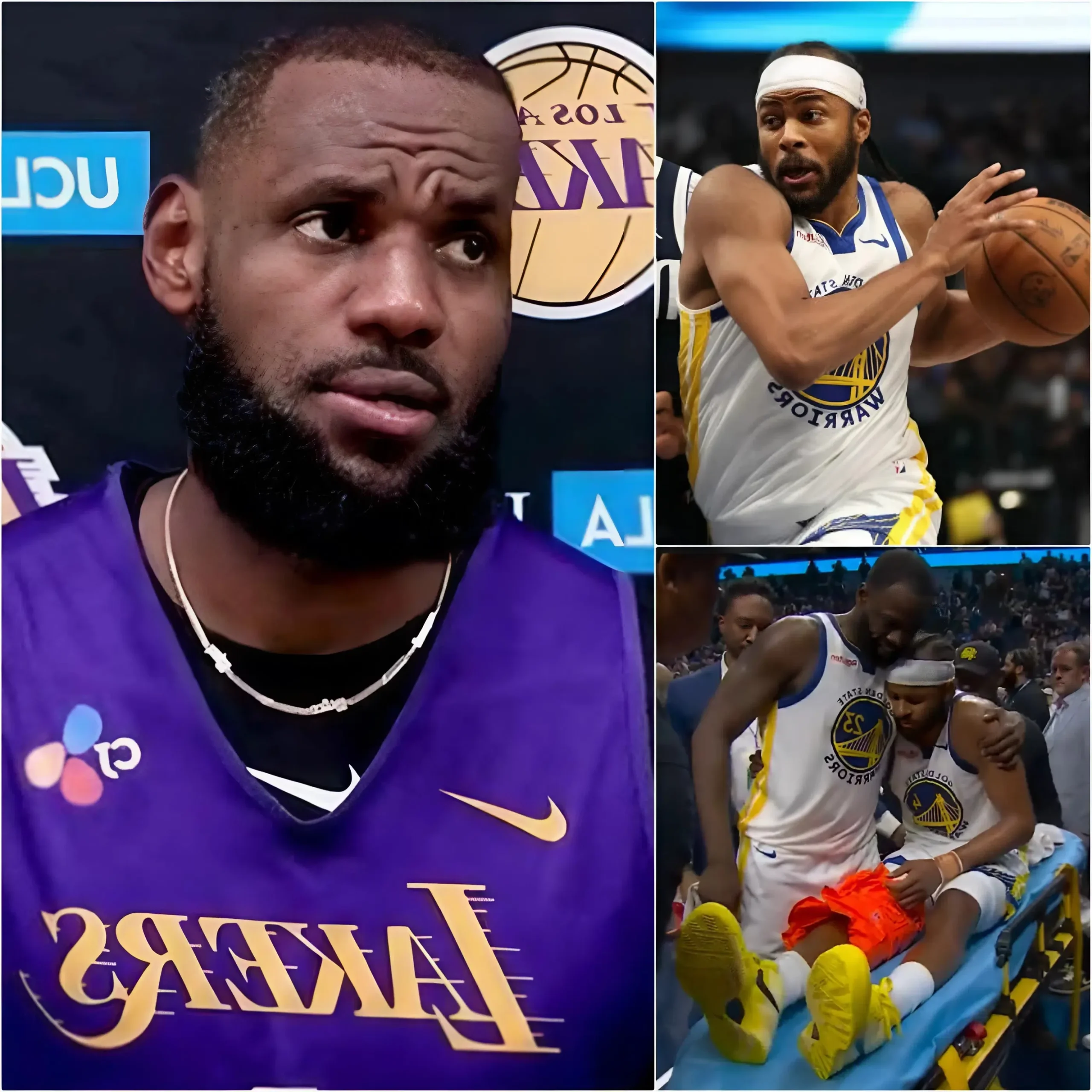 Cover Image for SAD NEWS: Although they are not on the same team, LeBron James has deeply moved fans around the world with his noble gesture toward Moses Moody. After hearing the heartbreaking news that he had suffered a very serious injury, LeBron James did something that everyone greatly admired. See details below 👇👇