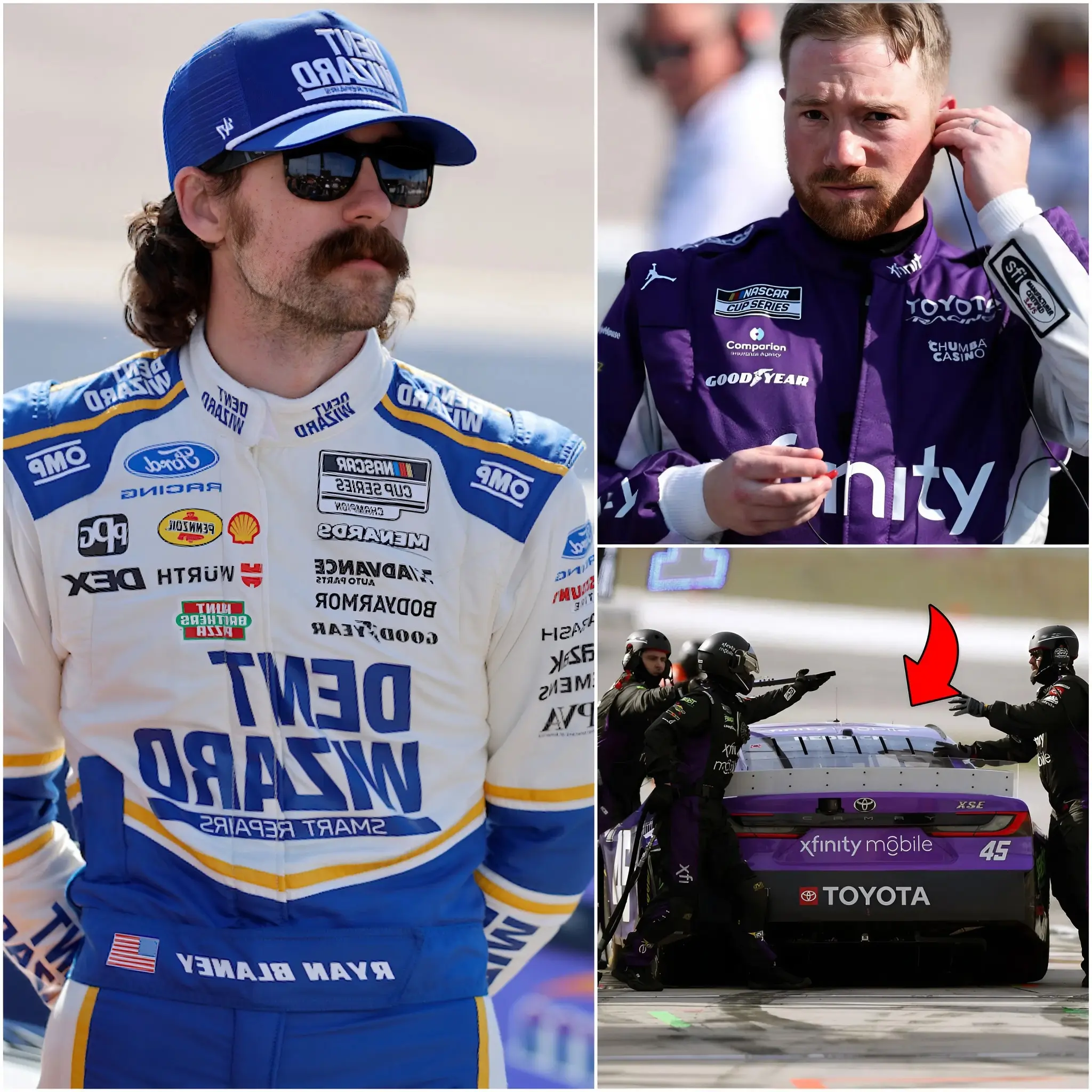 Cover Image for 3 MINUTES AGO 🛑: “Inspect the No. 45 Toyota Camry immediately, or I won’t race!” — Ryan Blaney sent shockwaves through the entire NASCAR world by issuing an ultimatum, demanding that officials intensify their scrutiny of the car driven by Tyler Reddick,