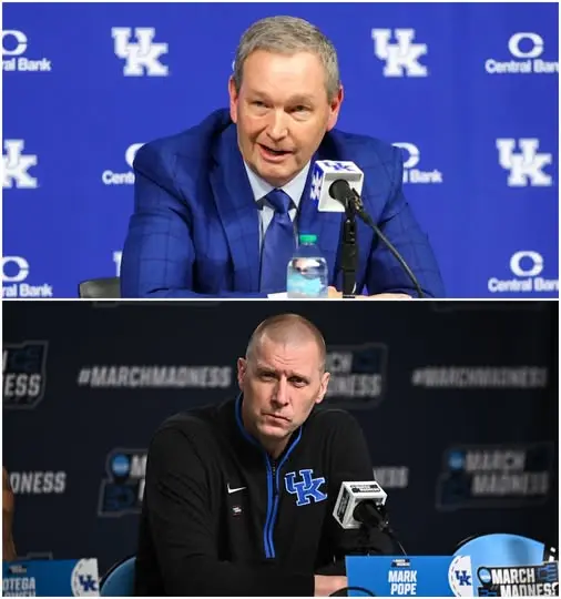 Cover Image for 🚨 BREAKING NEWS: An internal source has revealed that the Kentucky Wildcats leadership is beginning to consider the possibility of parting ways with head coach Mark Pope following their heartbreaking 63–82 loss to the Iowa State Cyclones