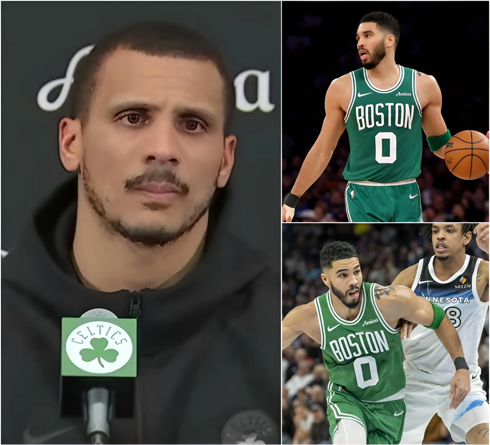 Cover Image for BREAKING NEWS 30 MINUTES AGO: Celtics head coach Joe Mazzulla has revealed the heartbreaking reason why his players, especially Jayson Tatum, were unable to perform at 100%, leading to a shocking 92–102 loss to the Timberwolves. Instead of anger, fans are now filled with sympathy and concern.