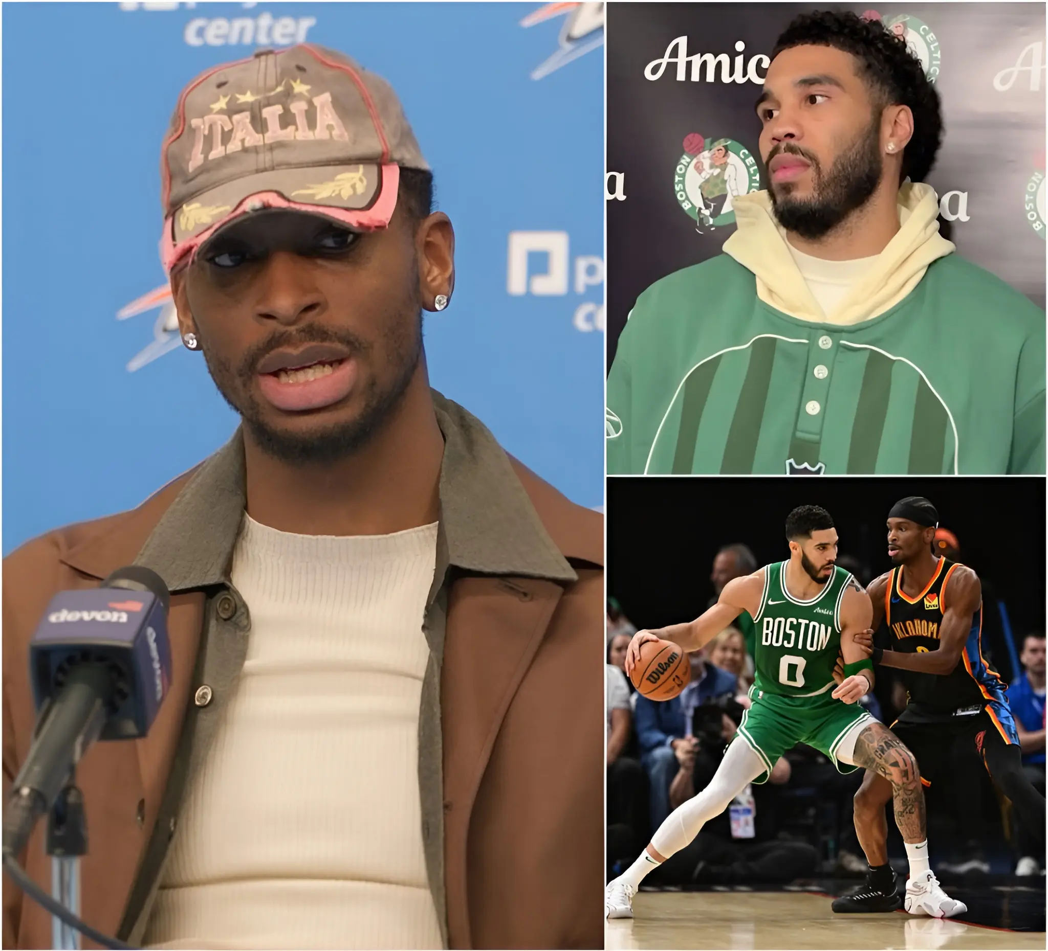 Cover Image for 10 MINUTES AGO 🚨 Before the highly anticipated Thunder vs. Celtics rematch at TD Garden, OKC star Shai Gilgeous-Alexander stunned reporters with brutally blunt comments when asked to compare himself with Jayson Tatum, claiming that Tatum would never reach his level and suggesting many of his highlights