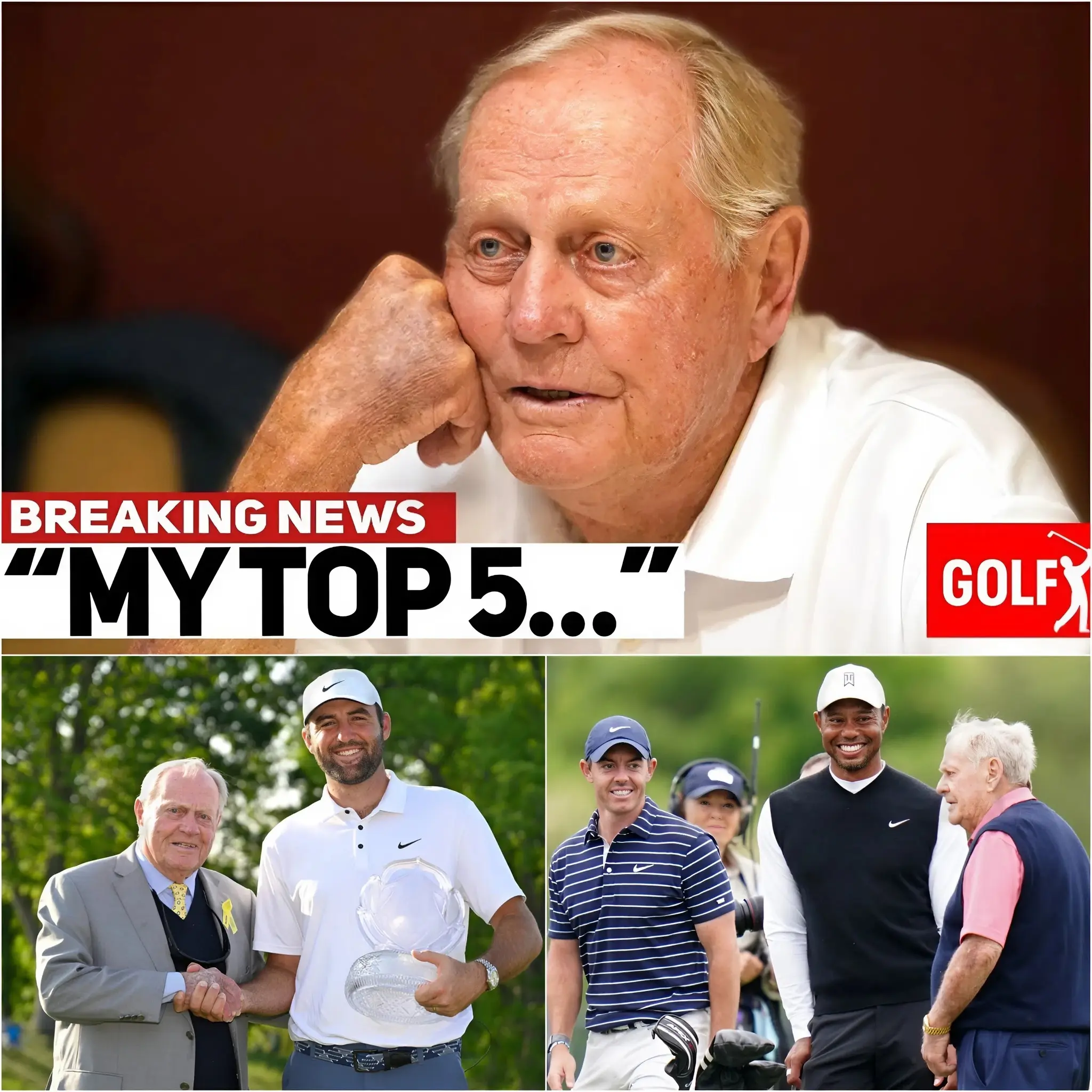 Cover Image for 10 MINUTES AGO🛑 At 85, Jack Nicklaus Drops a Bombshell: The 5 Golfers He Respects Most — And the List Shocked Everyone!