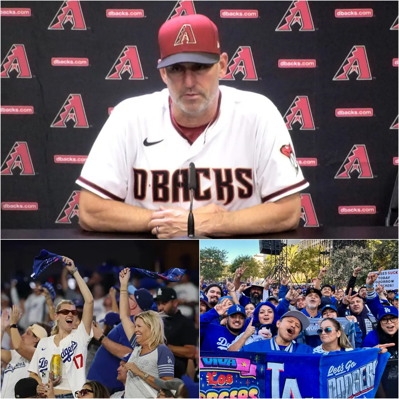Cover Image for BREAKING NEWS: The head coach of the Arizona Diamondbacks has requested MLB to ban all Los Angeles Dodgers fans from attending the upcoming season opener. The reason given is the unacceptable behavior of Los Angeles Dodgers fans.