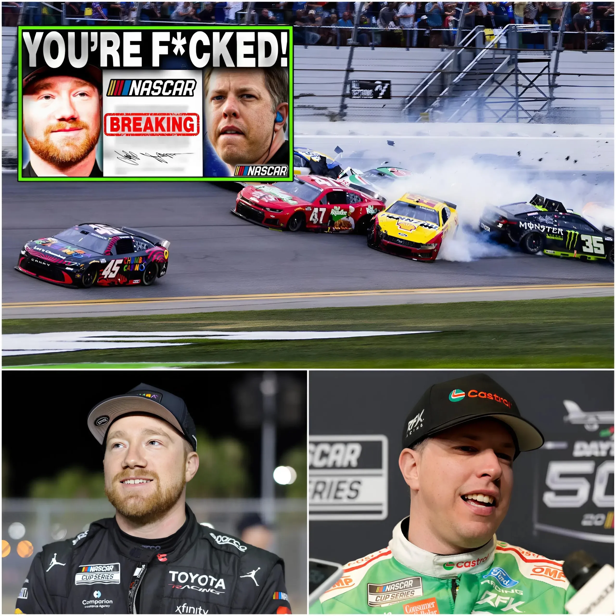 Cover Image for HOT NASCAR NEWS 💥 Just a few minutes ago, Tyler Reddick once again caused the entire racetrack to fall into chaos when he performed an unexpected action right before the start time!