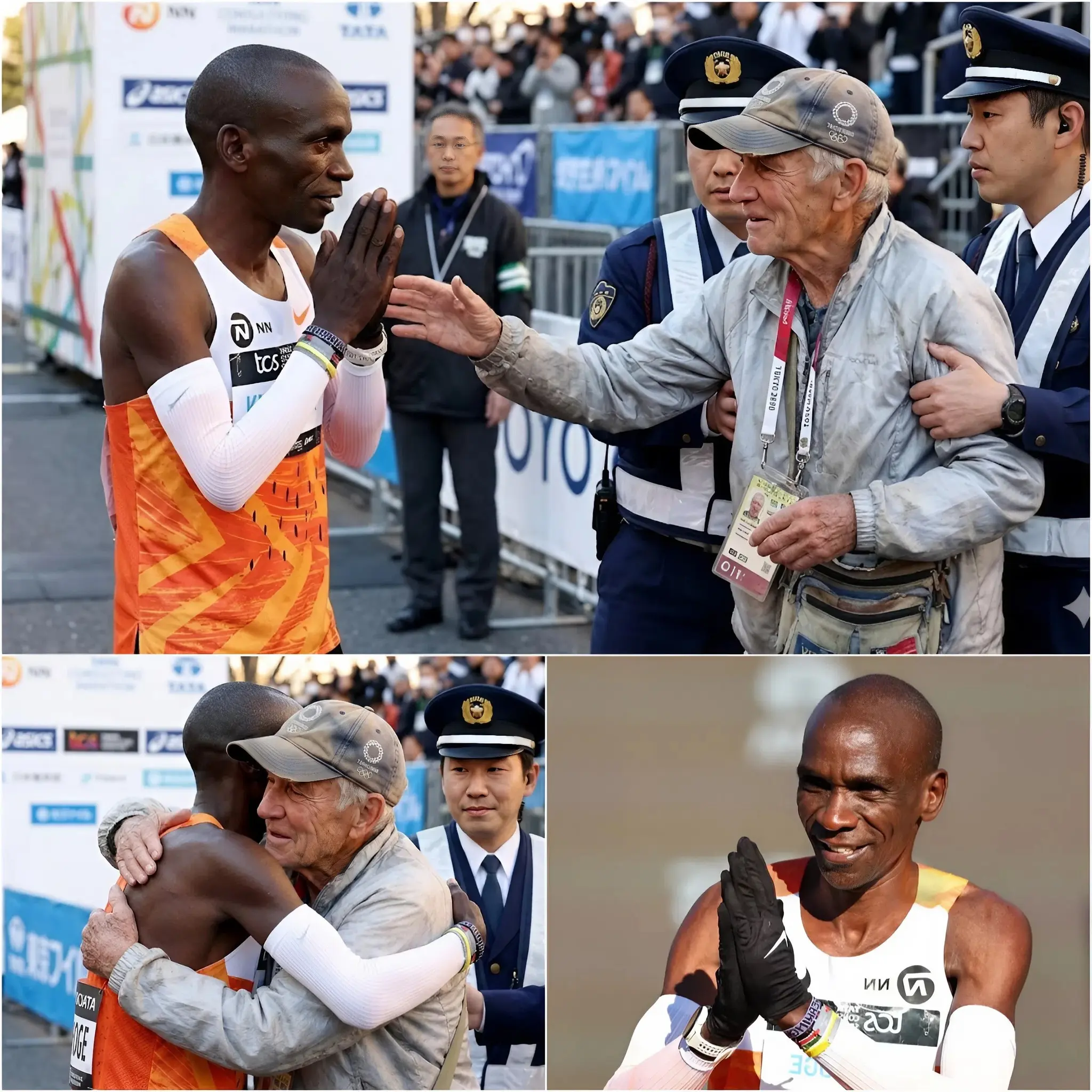 Cover Image for 🔥 BREAKING: Eliud Kipchoge stops security to let an elderly fan approach after an event in Kenya—what happened seconds later stunned the crowd into silence before an emotional eruption, creating an unforgettable moment that is now going viral worldwide