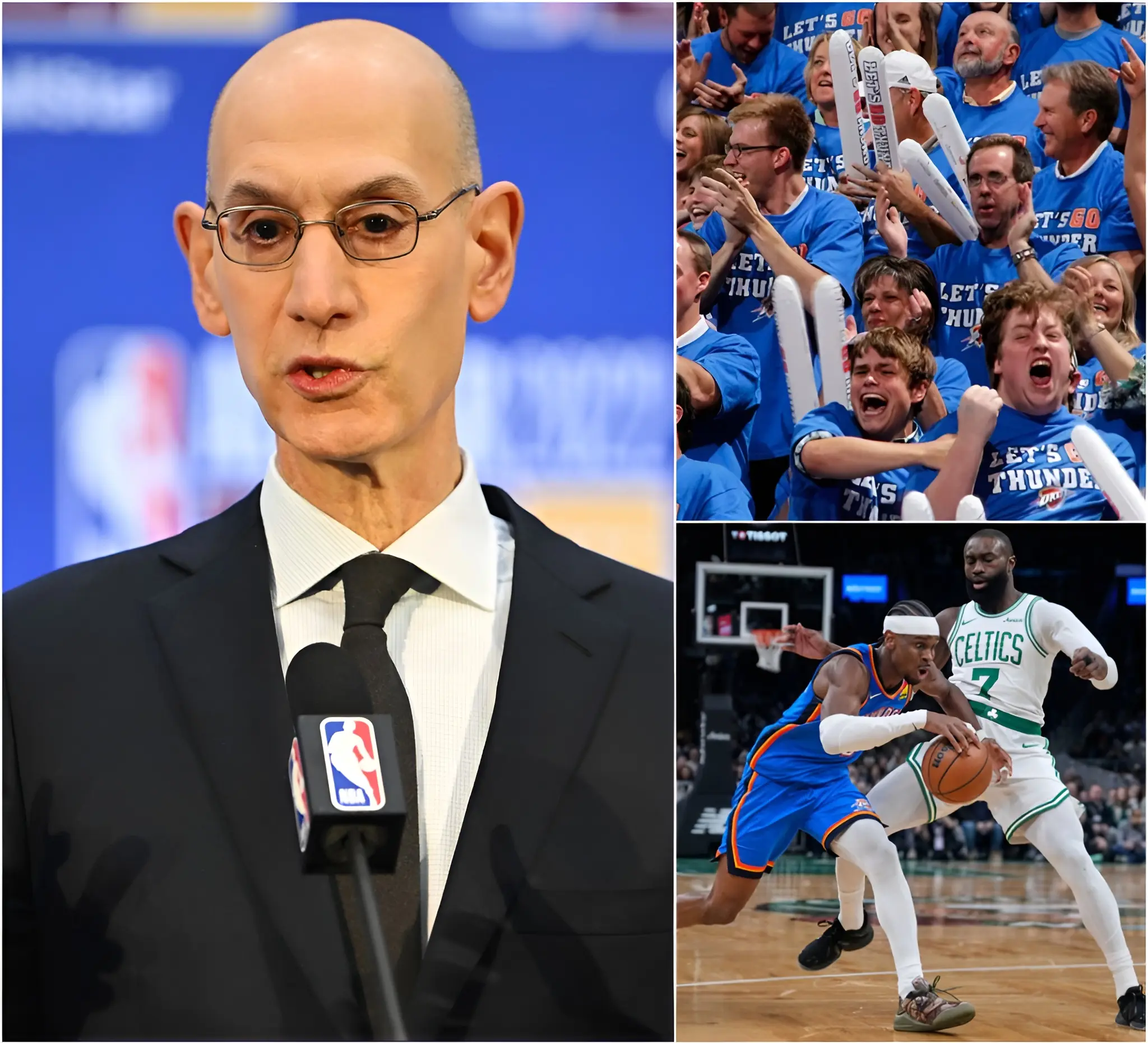 Cover Image for 30 MINUTES AGO: Thunder fans began calling on the NBA to review the result of the game between the Oklahoma City Thunder and the Boston Celtics, a game in which the Celtics won narrowly, 109-119, at TD Garden. Thousands of signatures were quickly collected across online platforms and submitted in an urgent petition demanding immediate league action.