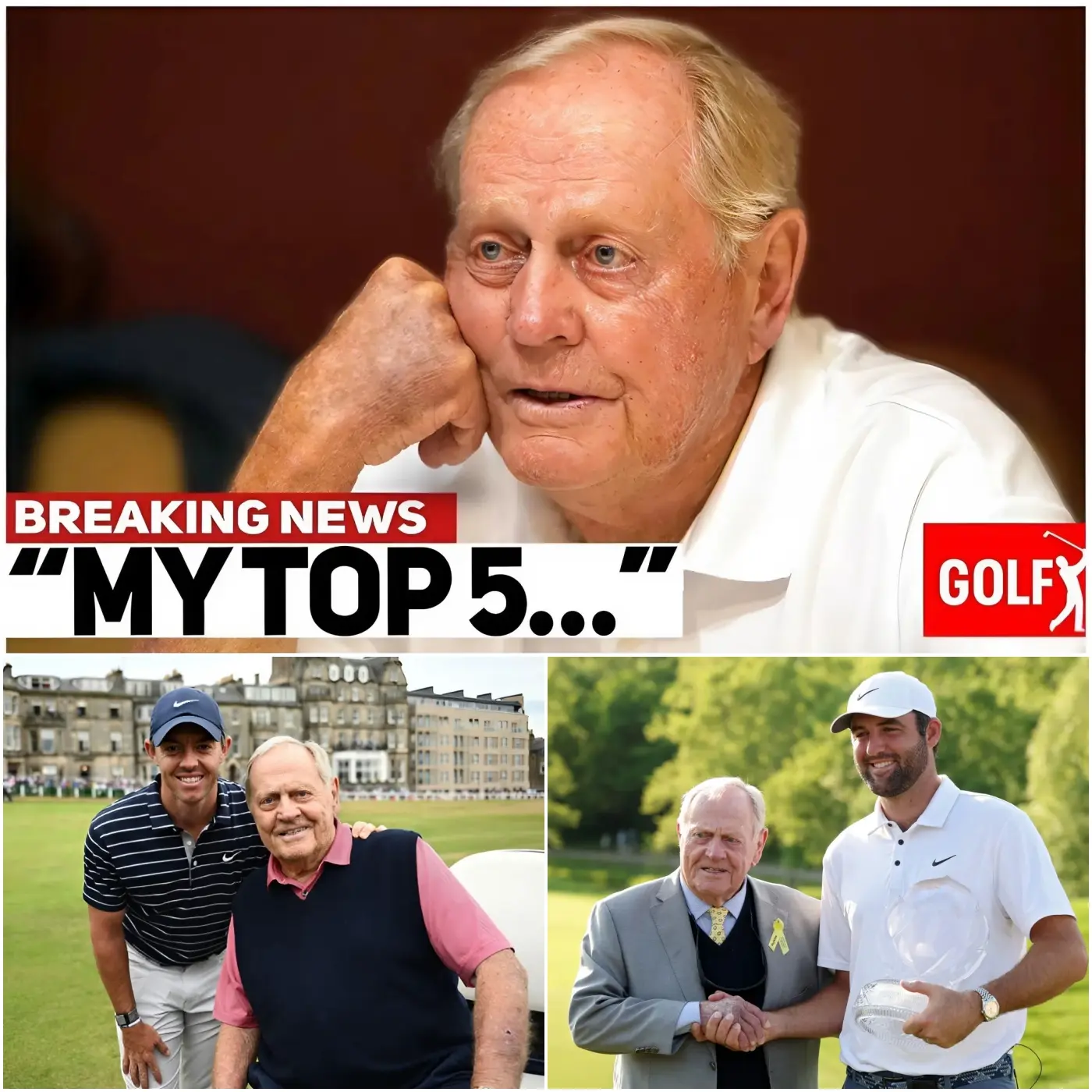 Cover Image for 🚨 At 85, Jack Nicklaus Drops a Bombshell: The 5 Golfers He Respects Most — And the List Shocked Everyone!