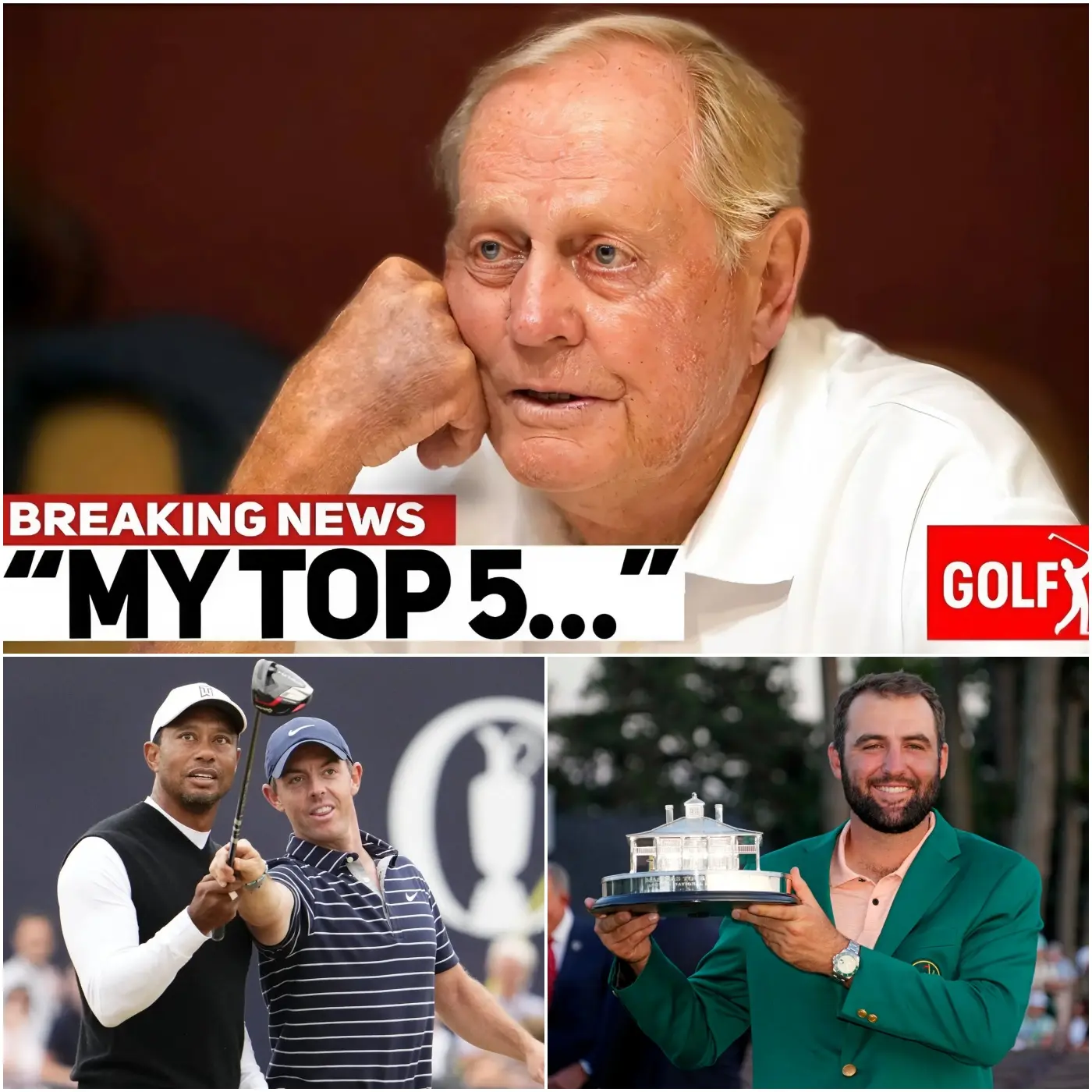 Cover Image for 🚨 Jack Nicklaus stunned the golf world by revealing his personal list of the five players he admires most, a rare and deeply candid admission that instantly sparked debate among fans and legends alike… as the unexpected names on that list left everyone in disbelief.👇👇