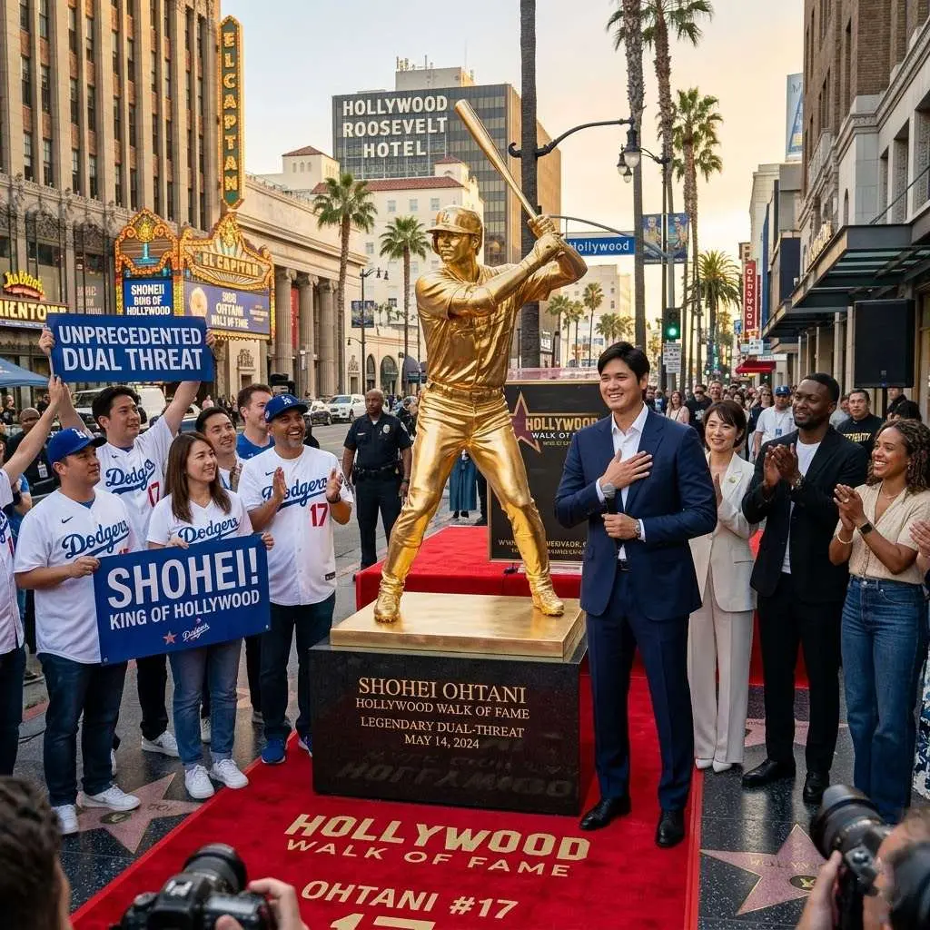 Cover Image for “WITHOUT YOU, NO ONE WOULD REMEMBER ME.” In a heartfelt ceremony that filled Hollywood Boulevard with fans and fellow artists, Shohei Ohtani was