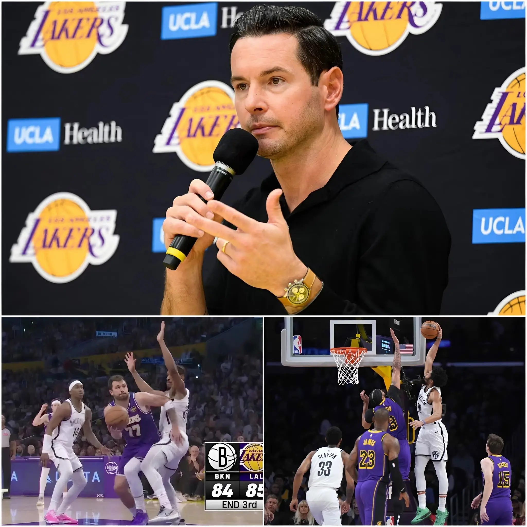 Cover Image for “I don’t think the Lakers really deserved the 116–99 victory over the Brooklyn Nets. I’m saying this based on what happened on the court — the Brooklyn Nets fought hard and caused the Lakers a lot of problems…” — Josh Minott sparked controversy after sharing his opinion following the recent game.