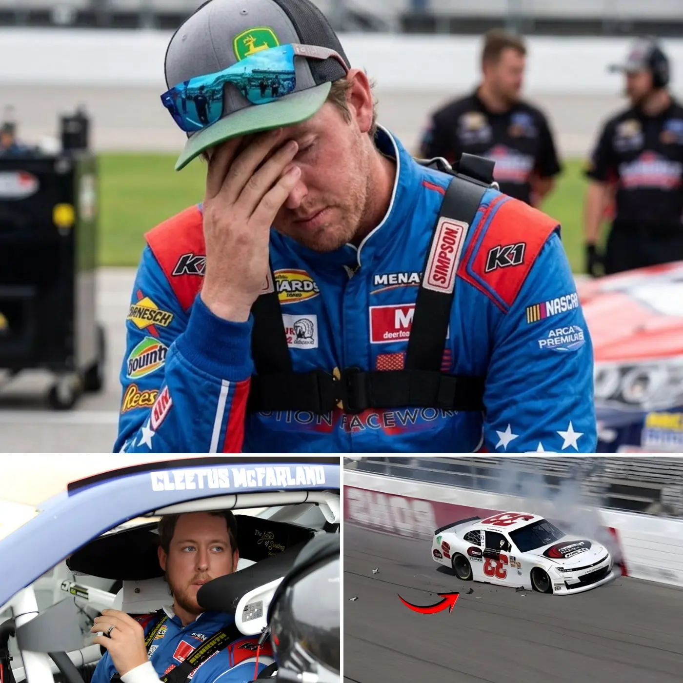 Cover Image for BREAKING NEWS🚨: “Chaos at NASCAR testing…” — The horrific accident involving Cleetus McFarland has shaken the entire racing team, before the truth from the medical report was revealed, leaving his family in utter shock — “nobody wants to hear this…”👇