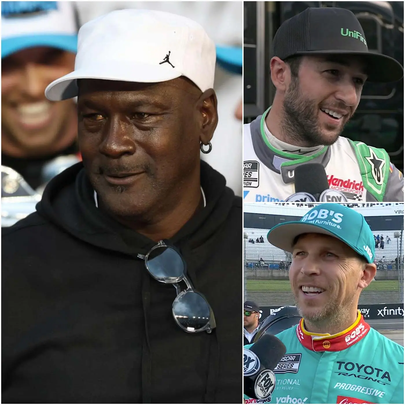 Cover Image for EXPLOSION 🔴 Michael Jordan shocks the world: “RIDICULOUS, Chase Elliott should leave NASCAR for cheating!” After his controversial win over Denny Hamlin, silence filled the room… but minutes later, Elliott’s chilling response — just 6 words — sent fans into complete chaos…