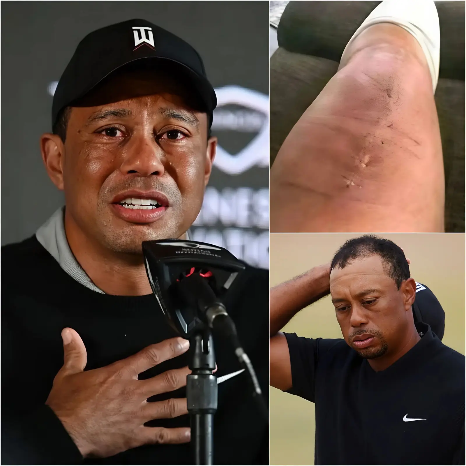 Cover Image for 💔 10 MINUTES AGO: “I’m sorry… I can’t continue anymore” – After a horrific accident, Tiger Woods tearfully announced his retirement.
