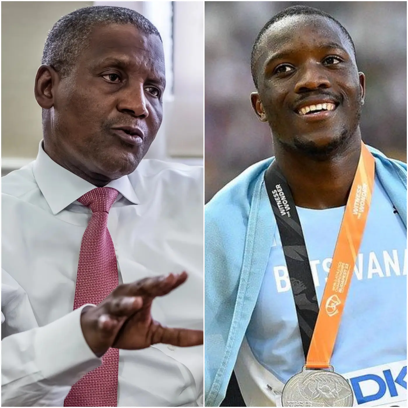 Cover Image for BREAKING: Billionaire Aliko Dangote, Africa’s richest man, has shocked the world by inviting Botswana sprint star Letsile Tebogo to participate in a world-class charity event – the African Children’s Charity Race.