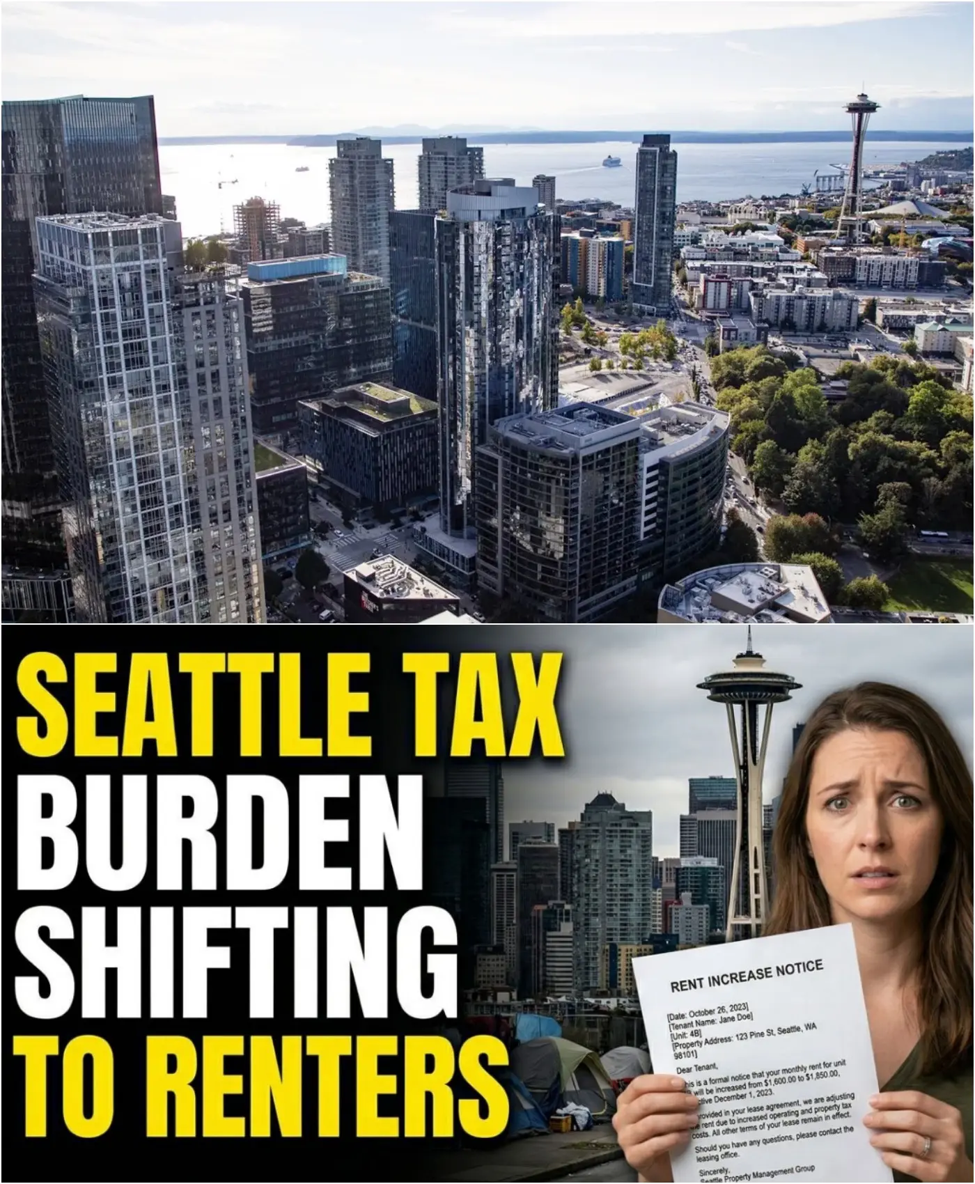 Cover Image for 🔥 Socialist Seattle RENT and TAXES to Skyrocket as SEATTLE SKYLINES Loses $3.7B In VALUE MELTDOWN