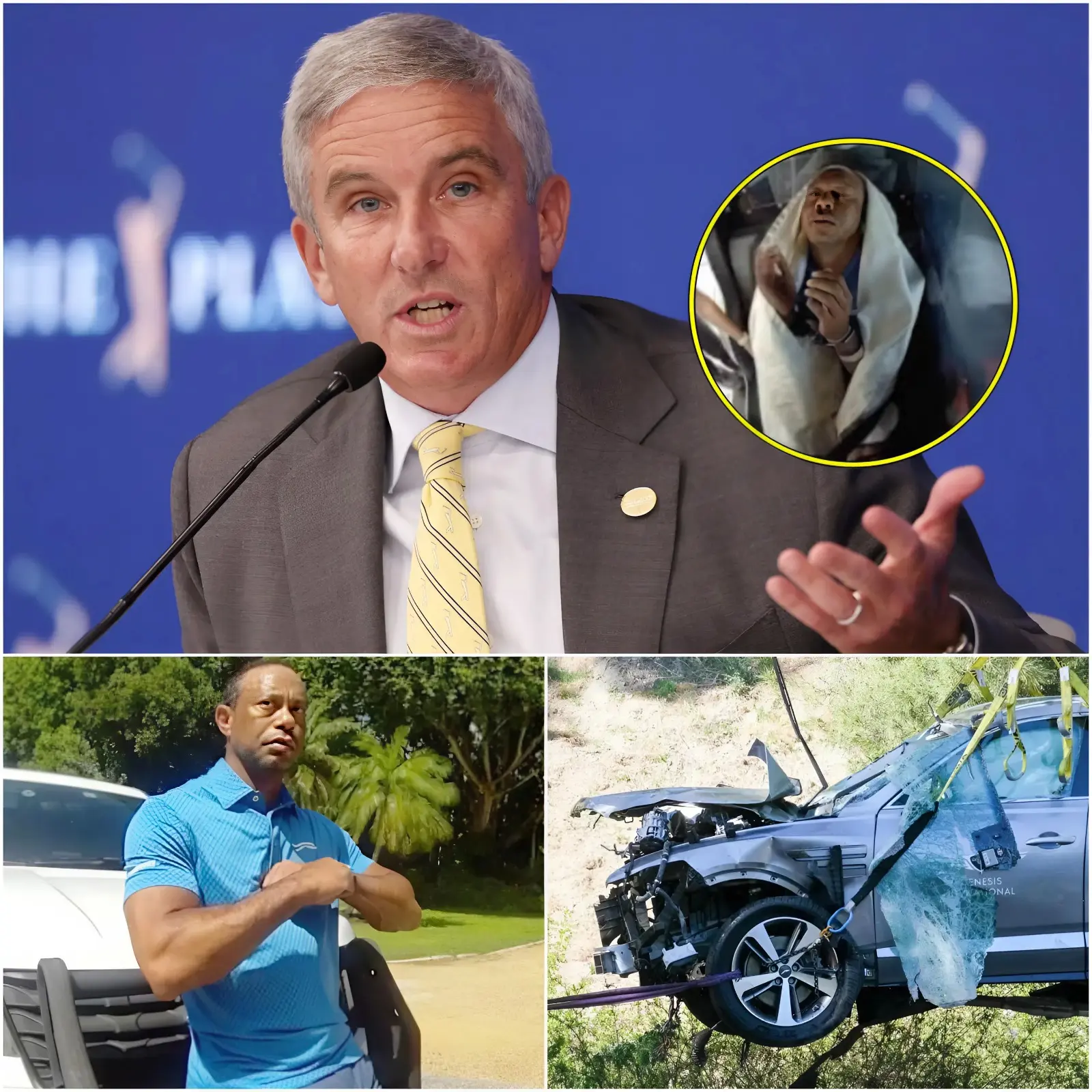 Cover Image for “Even legends are NOT above punishment for unethical behavior,” the PGA officially declared after Tiger Woods’ shocking accident. CEO Jay Monahan personally ordered Woods’ permanent ban from all tournaments and his removal from the list of legends.