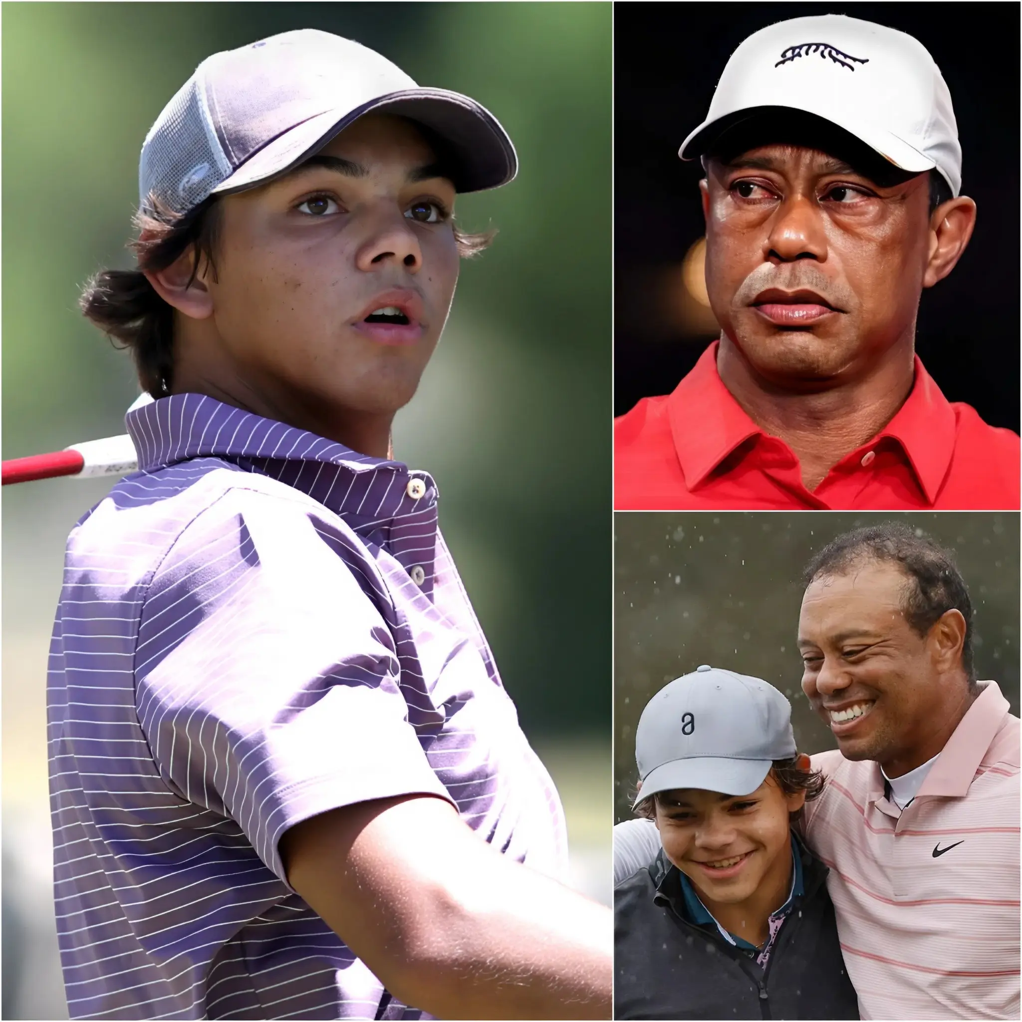 Cover Image for 💔 “PLEASE… FIND IT IN YOUR HEART TO FORGIVE MY FATHER…” — For the first time since the scandal that rocked Tiger Woods, Charlie Woods stepped into the public eye, his voice heavy with emotion, silencing even the harshest critics.