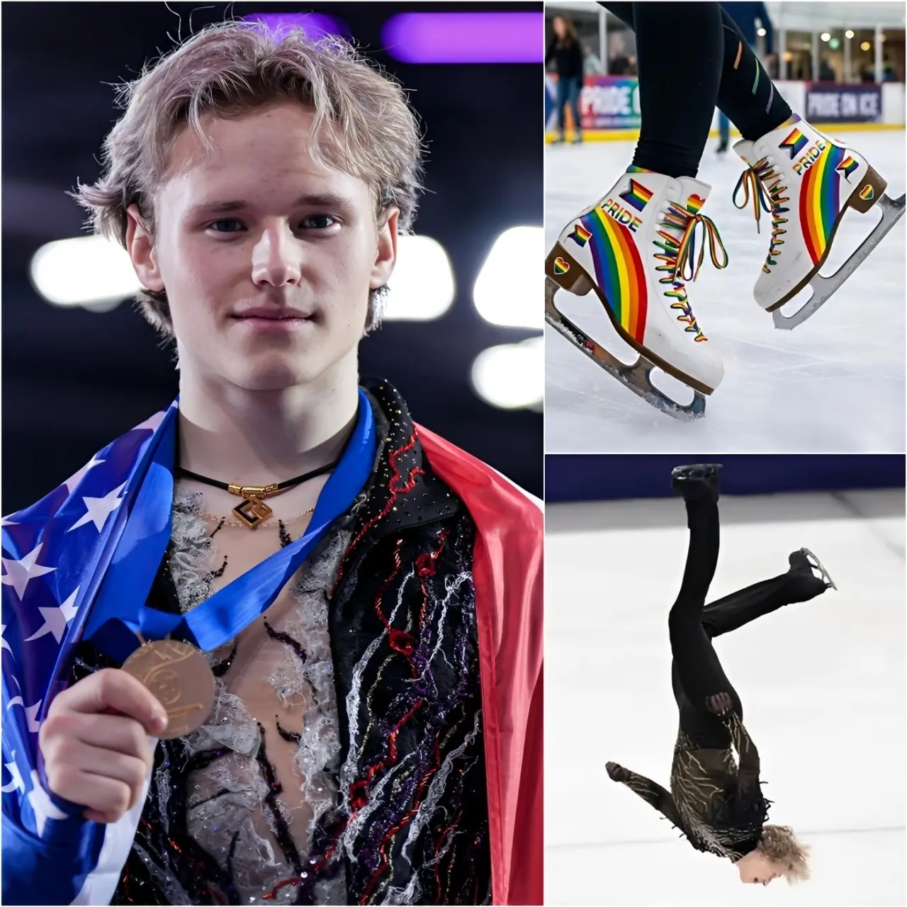 Cover Image for BREAKING NEWS — 15 MINUTES AGO: Ilia Malinin has announced that he will not wear skating boots adorned with the LGBTQ rainbow symbol at the 2026 World Figure Skating Championships.