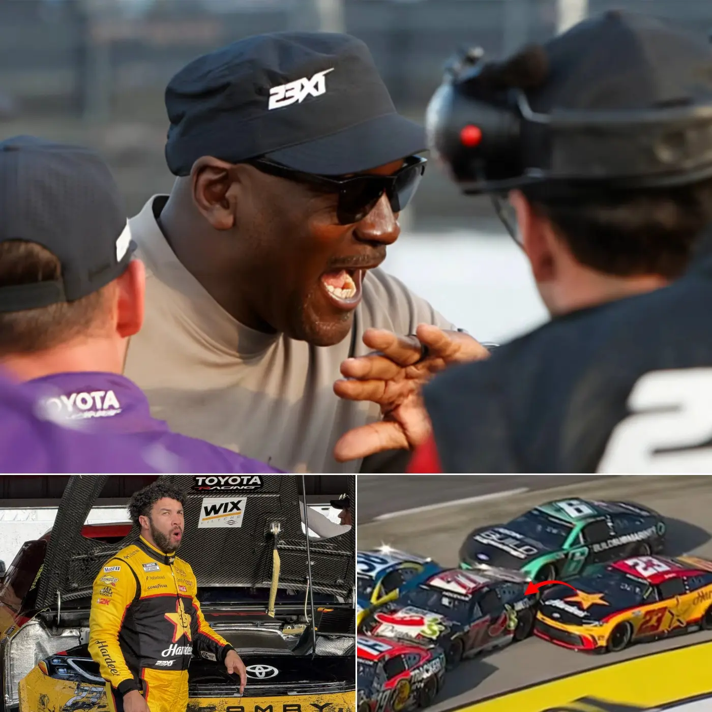 Cover Image for Michael Jordan Finally Spoke Out About Bubba Future After Accusations From Riders About His Dangerous And Punishable Behavior At The Cook Out 400.