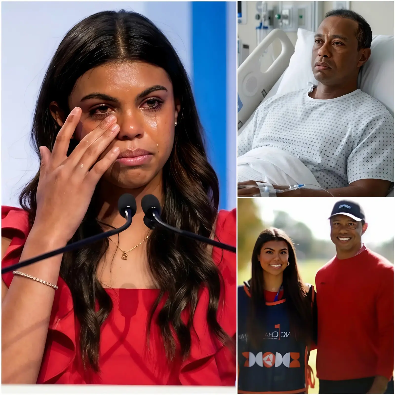 Cover Image for BREAKING💔 Sam Alexis Woods speaks for the first time about her father, Tiger Woods. Less than 30 minutes ago in California, Sam Alexis Woods, the eldest daughter of golf legend Tiger Woods, couldn’t hold back her tears as she spoke about her father.