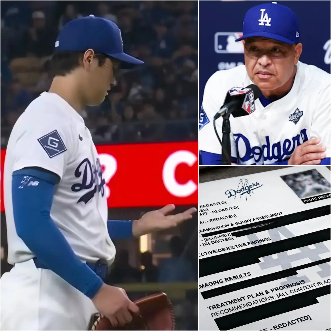 Cover Image for “HE’S JUST DEALING WITH A LITTLE DISCOMFORT, THAT’S ALL!” – Dave Roberts brushed aside concerns when pressed about a possible wrist issue involving Shohei Ohtani, offering only a vague explanation instead of a clear answer