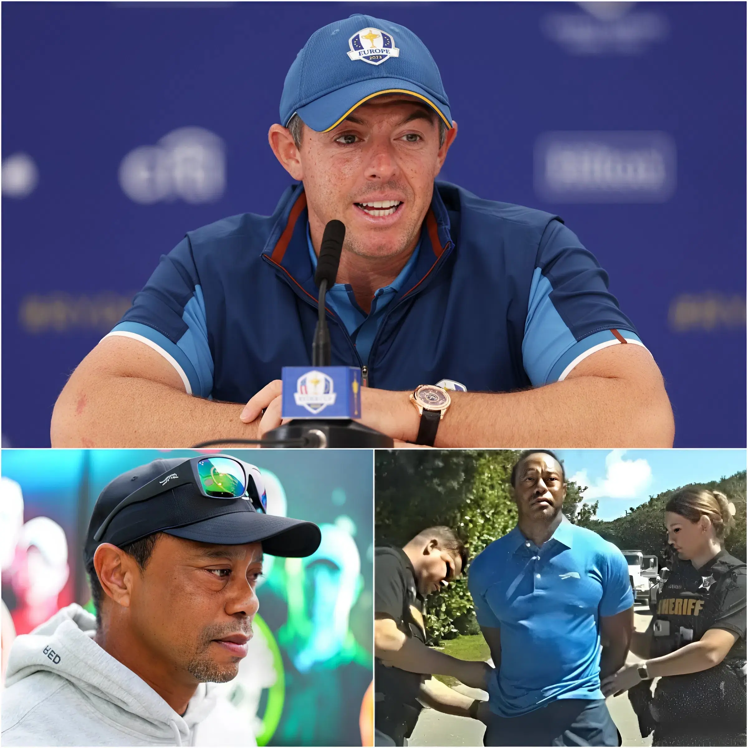 Cover Image for “HE IS NOT THAT KIND OF PERSON” Rory McIlroy unexpectedly spoke out with a powerful five-word message to Tiger Woods after the shocking incident. McIlroy’s concise yet decisive statement quickly spread, seen as a defensive move amidst the storm of controversy. Just minutes later, Tiger Woods also responded, and his answer surprised the golf world…