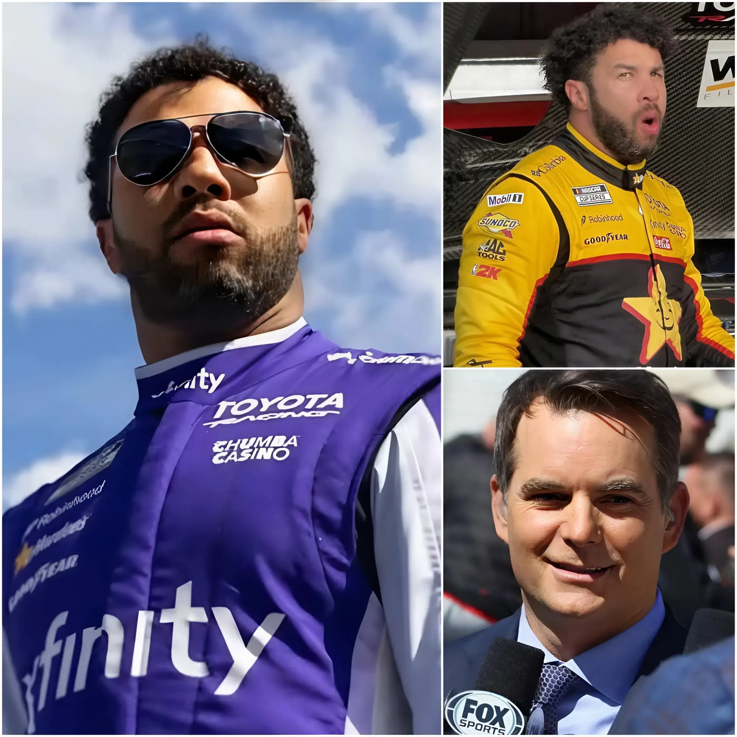 Cover Image for 🔥 NASCAR EXPLOSION: “You’re old, you should stay home, don’t pollute NASCAR!” — Bubba Wallace launched a direct attack on legend Jeff Gordon shortly after the latter announced his return to racing, causing a massive uproar. But what shocked fans even more was Gordon’s cold reaction just minutes later—a short statement that silenced Wallace and plunged NASCAR into unprecedented chaos…👇