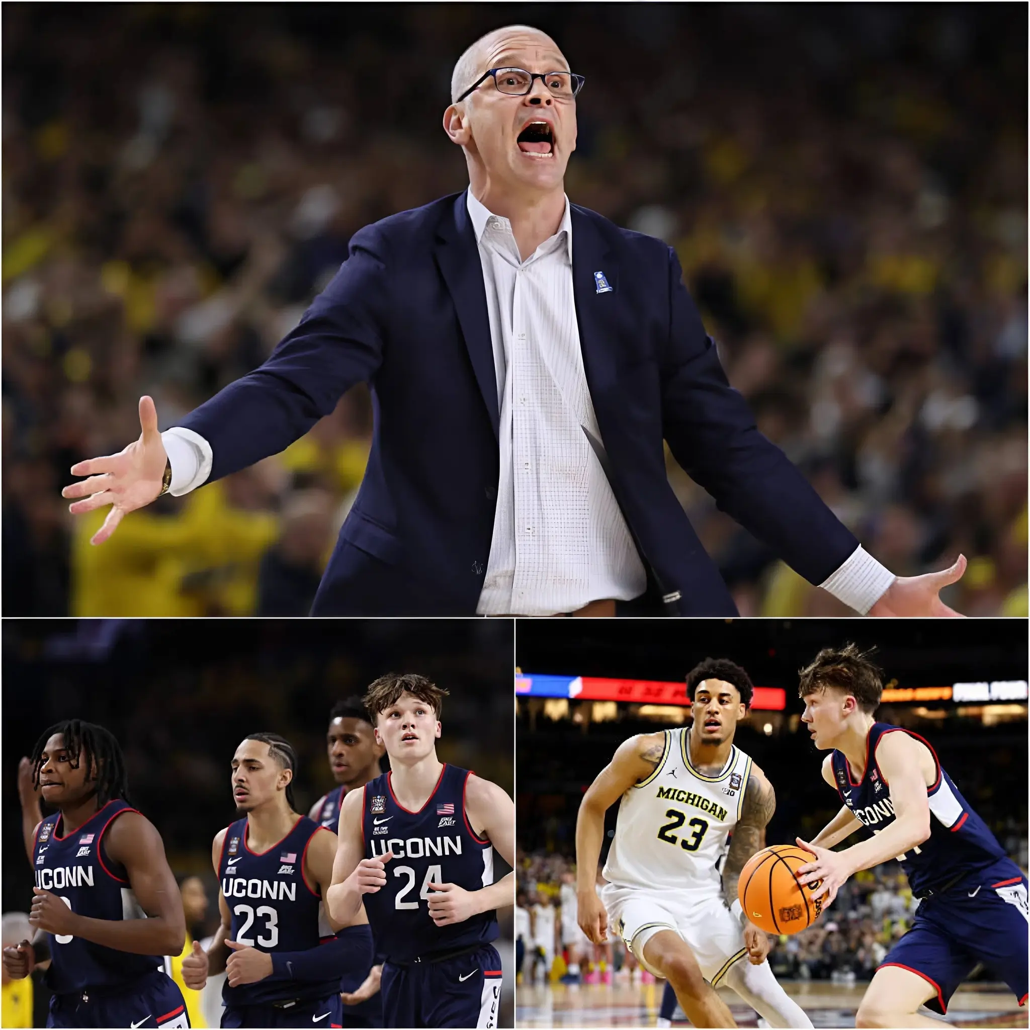 Cover Image for ️🏀 “It’s terrible. In my entire coaching career, I’ve never seen a performance this bad.” Just seconds after the finals ended, Coach Dan Hurley couldn’t contain his rage following the 2026 NCAA Finals loss to the Michigan Wolverines