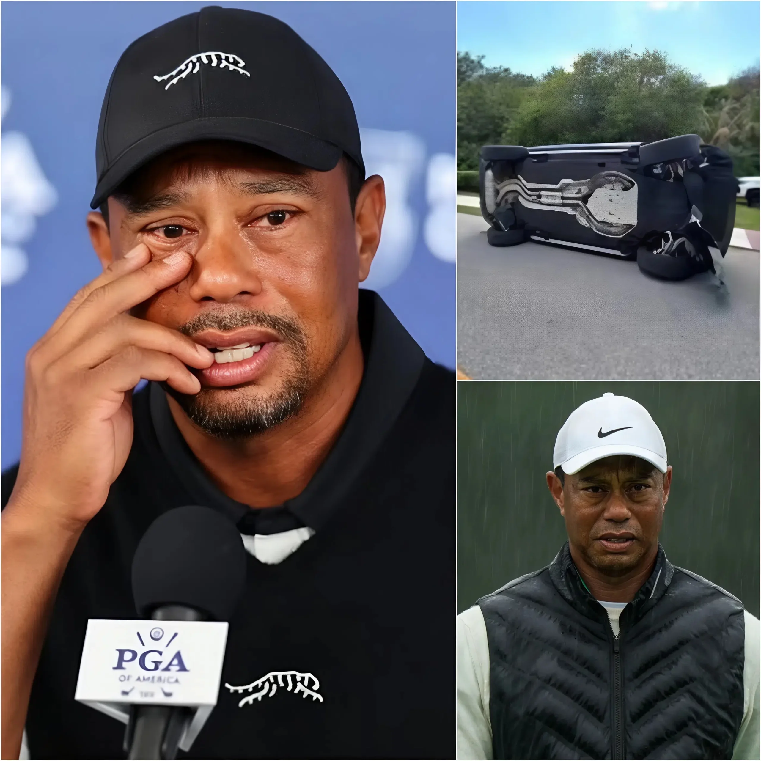 Cover Image for đ GOLF IN TEARS: âI canât hide this anymore⌠please, I need help,â Tiger Woods broke down emotionally as he finally opened up about a long-kept secret following his recent serious car accident â a pain he had never shared before.