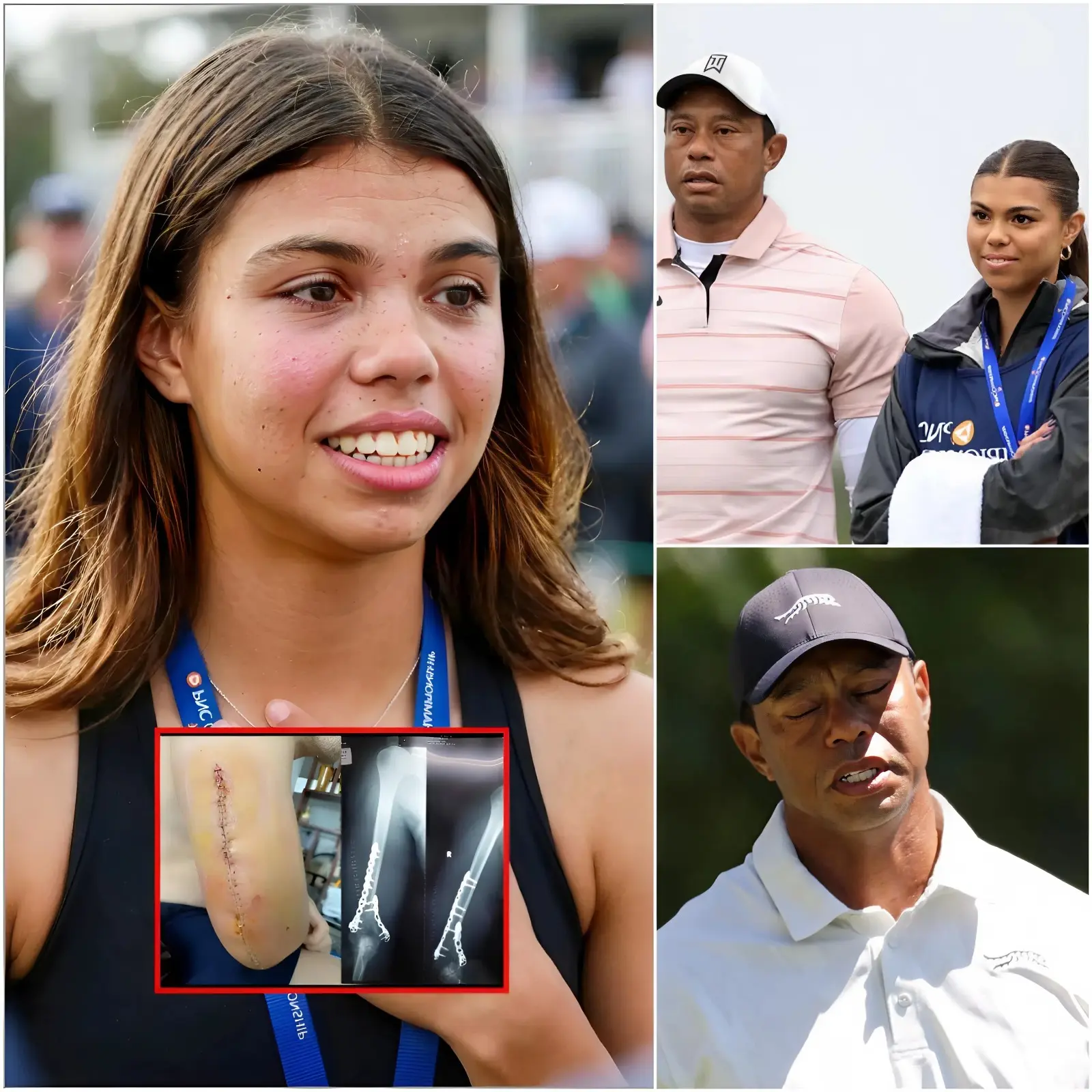 Cover Image for SAD NEWS: Sam Alexis Woods – daughter of golf legend Tiger Woods – has left the world stunned after posting a deeply emotional message revealing that her father’s critical leg surgery took a devastating turn and did not go as planned.