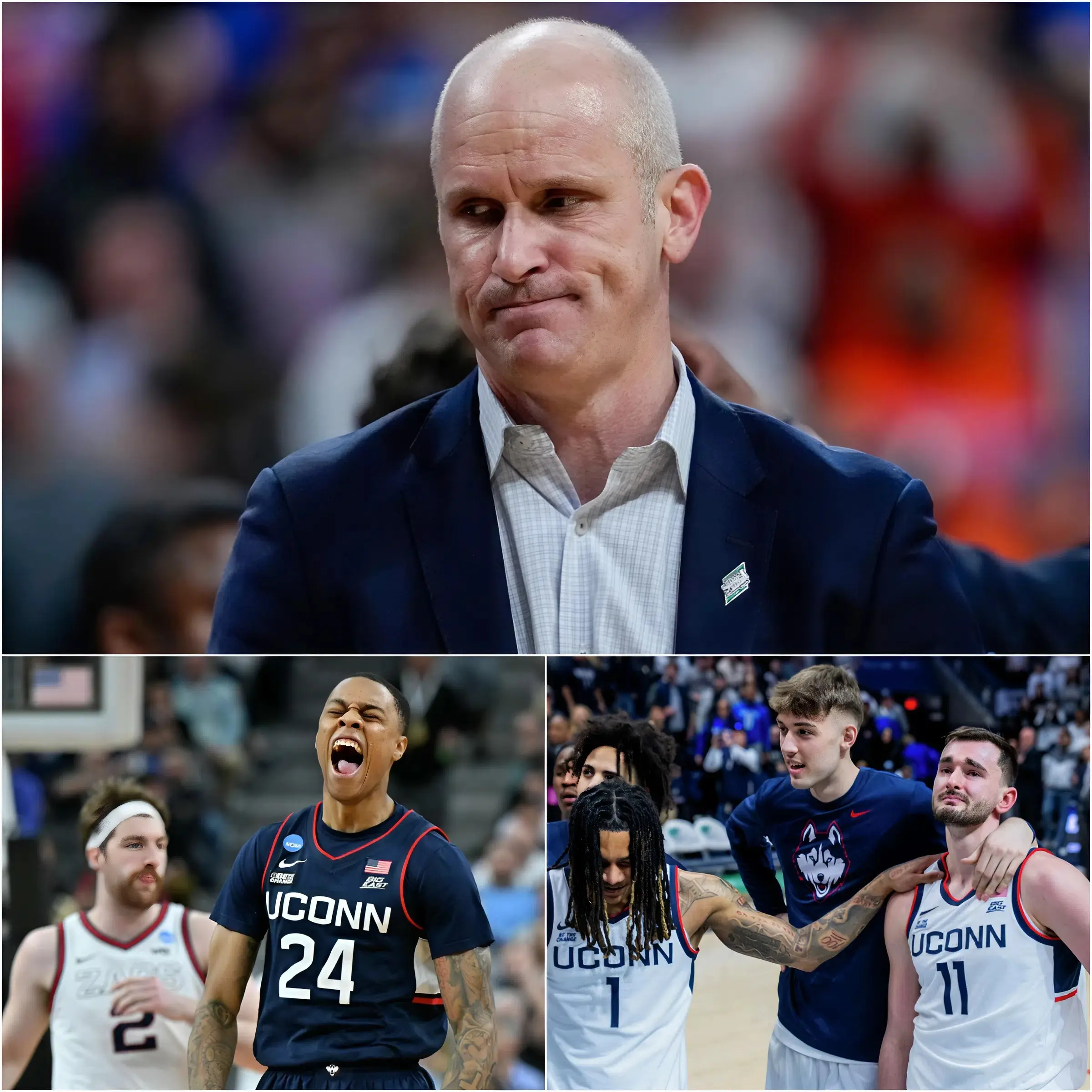 Cover Image for 🔥 “The Conspiracy Is Far From Over…” 30 MINUTES AGO – Explosive claims from an inside UConn Huskies source allege Dan Hurley’s program faced covert pressure from powerful college basketball insiders throughout the season, with shocking behind-the-scenes moves reportedly designed to block UConn’s return to the NCAA championship throne.