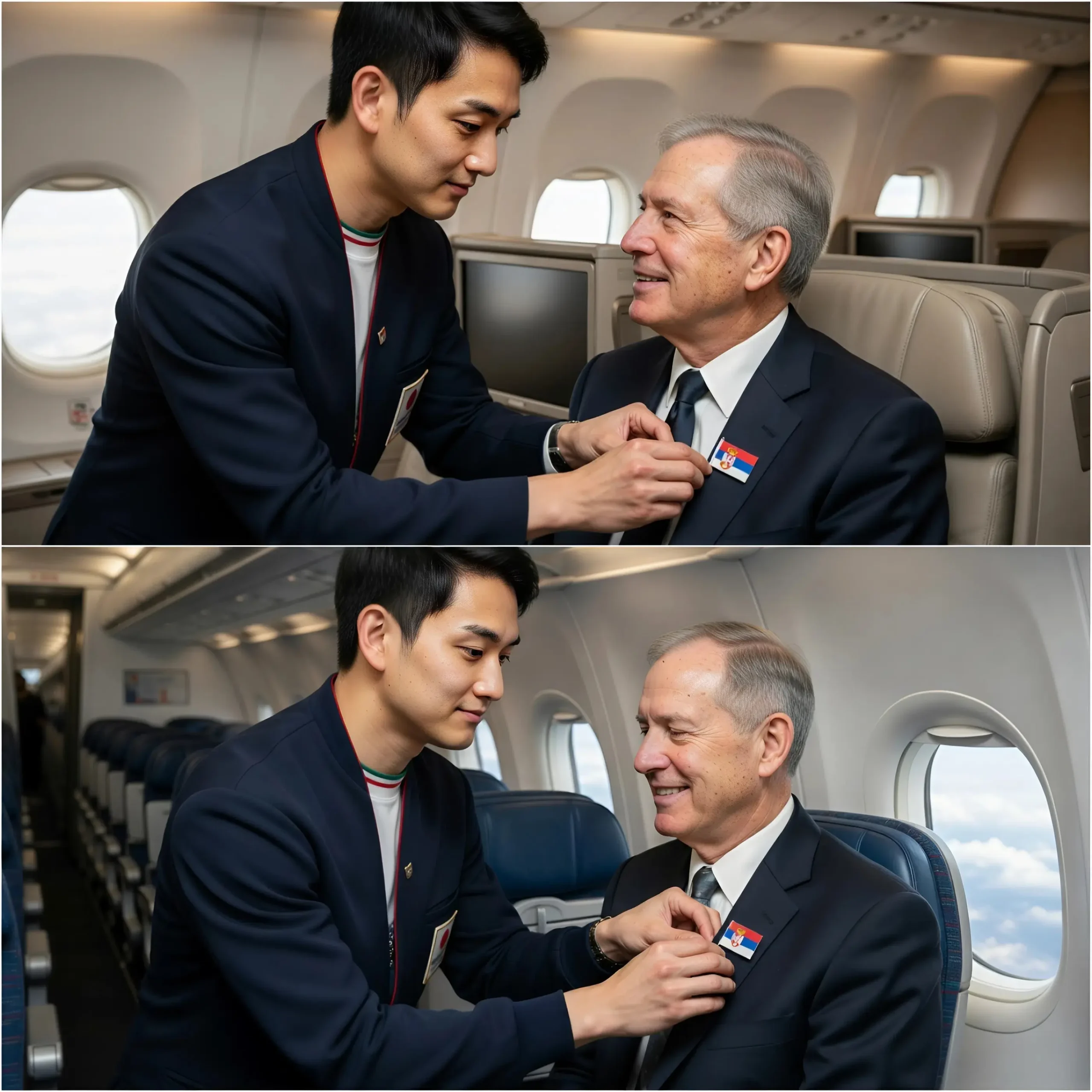 Cover Image for The entire figure skating world is abuzz after the renowned pair Riku Miura and Ryuichi Kihara quietly moved passengers on a commercial flight with a deeply touching act of kindness. According to witnesses, Miura and Kihara unhesitatingly gave up their first-class seats to an elderly American veteran—who was on his way home after visiting the graves of his fallen comrades in Europe.