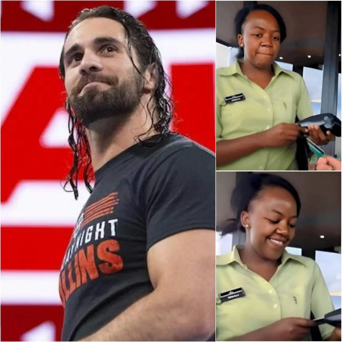Cover Image for A young Black waitress named Keisha was fired for helping Seth Rollins of WWE — but the next day, she received the shock of her life.
