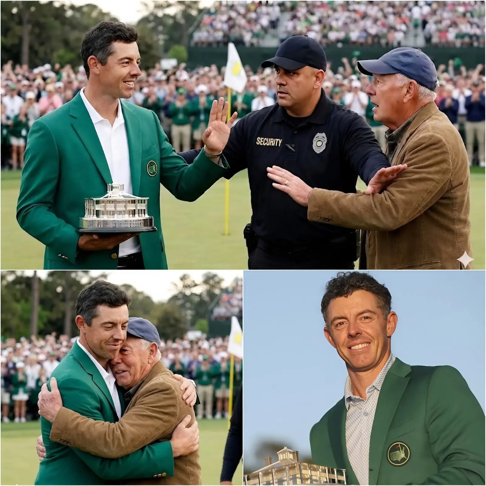 Cover Image for 🚨 Security staff tried to stop him, but Rory McIlroy calmly raised his hand and said, “Let him come closer.”