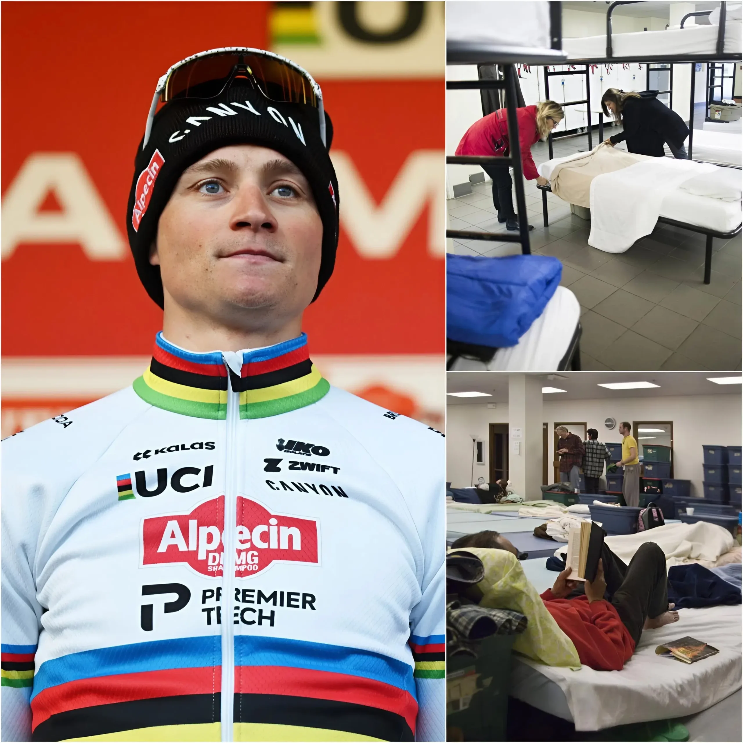 Cover Image for 🔥 BREAKING NEWS: Instead of spending on luxury cars or extravagant investments, Mathieu van der Poel quietly dedicated $2 million to building a shelter for people experiencing homelessness.