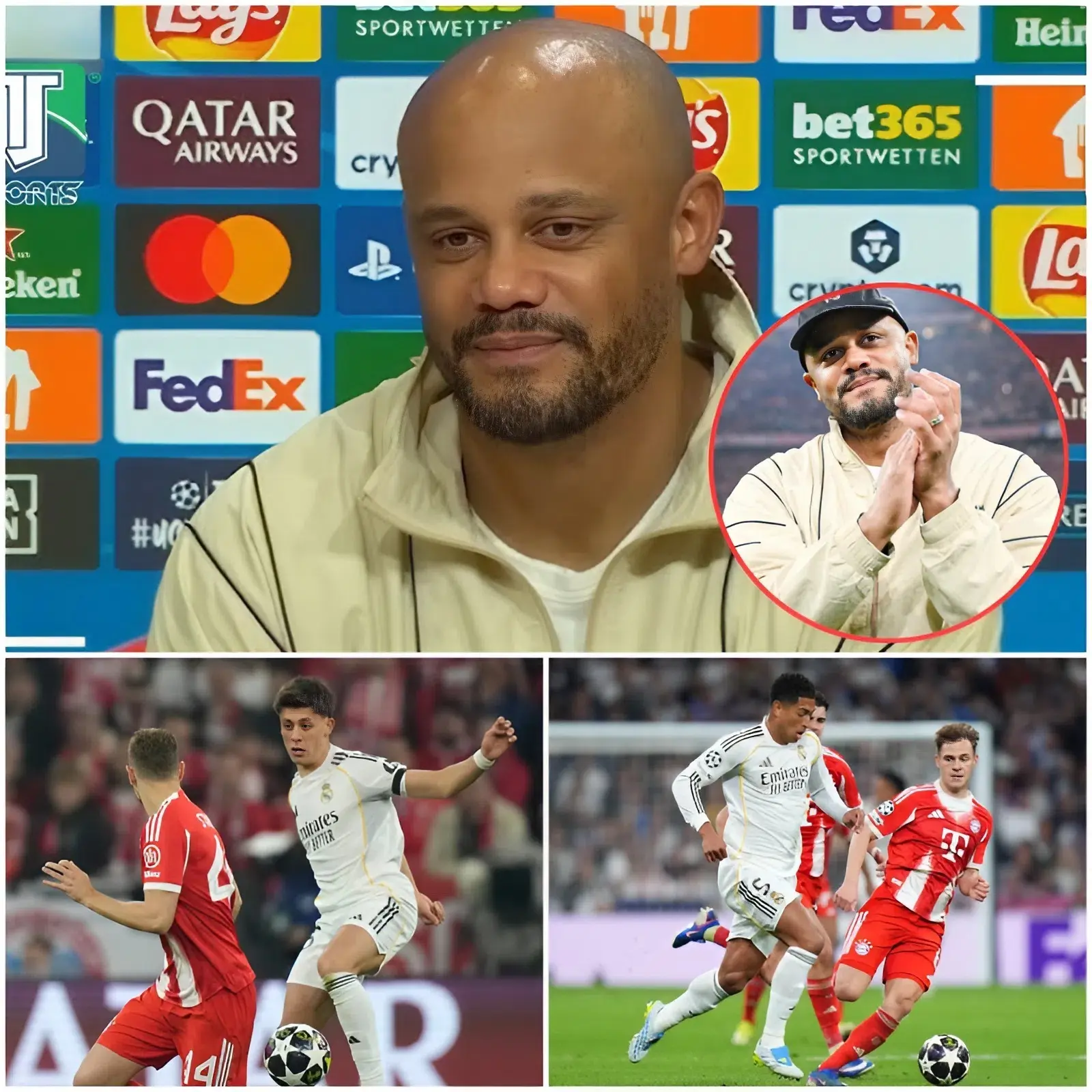 Cover Image for 🚨“GANAR NO FUE NADA FÁCIL, ÉL ES REALMENTE UN MONSTRUO”. Esta declaración, tan emotiva como inesperada, ha sido lanzada por Vincent Kompany y va dirigida exclusivamente a un jugador del Real Madrid, provocando un auténtico terremoto en el mundo del fútbol.