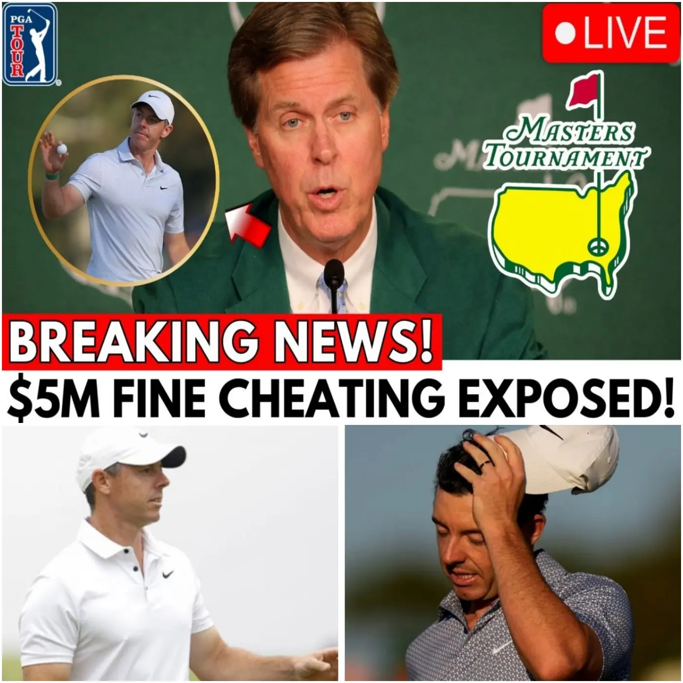 Cover Image for 🚨SCANDAL ROCKS PGA TOUR: Rory McIlroy Faces EXPLOSIVE $5M Fine After Masters Fallout