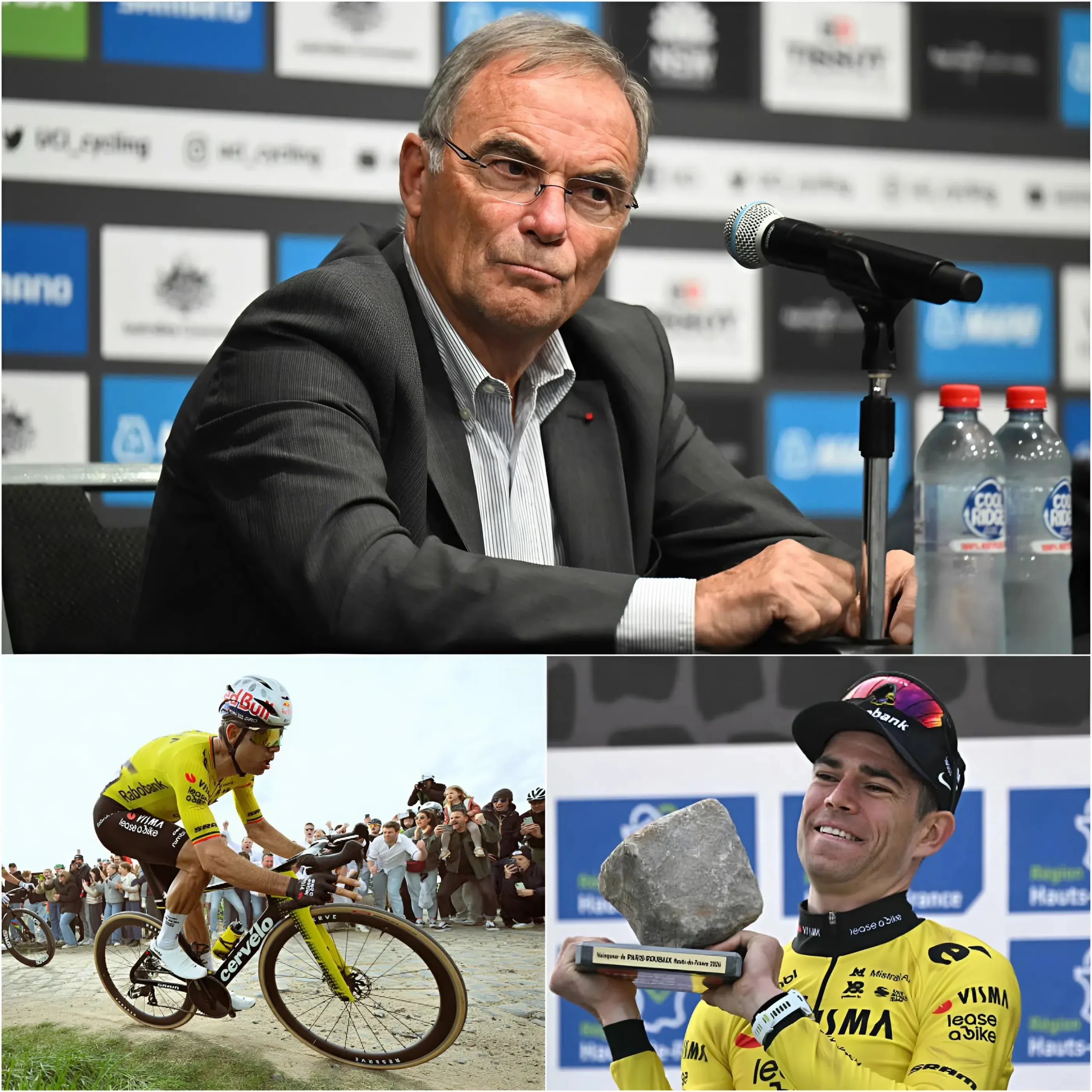 Cover Image for “Paris–Roubaix 2026 IS A DISASTER! Wout van Aert is the biggest fraud.” — Bernard Hinault, the legendary French rider, sparked global controversy after openly questioning the fairness of the race