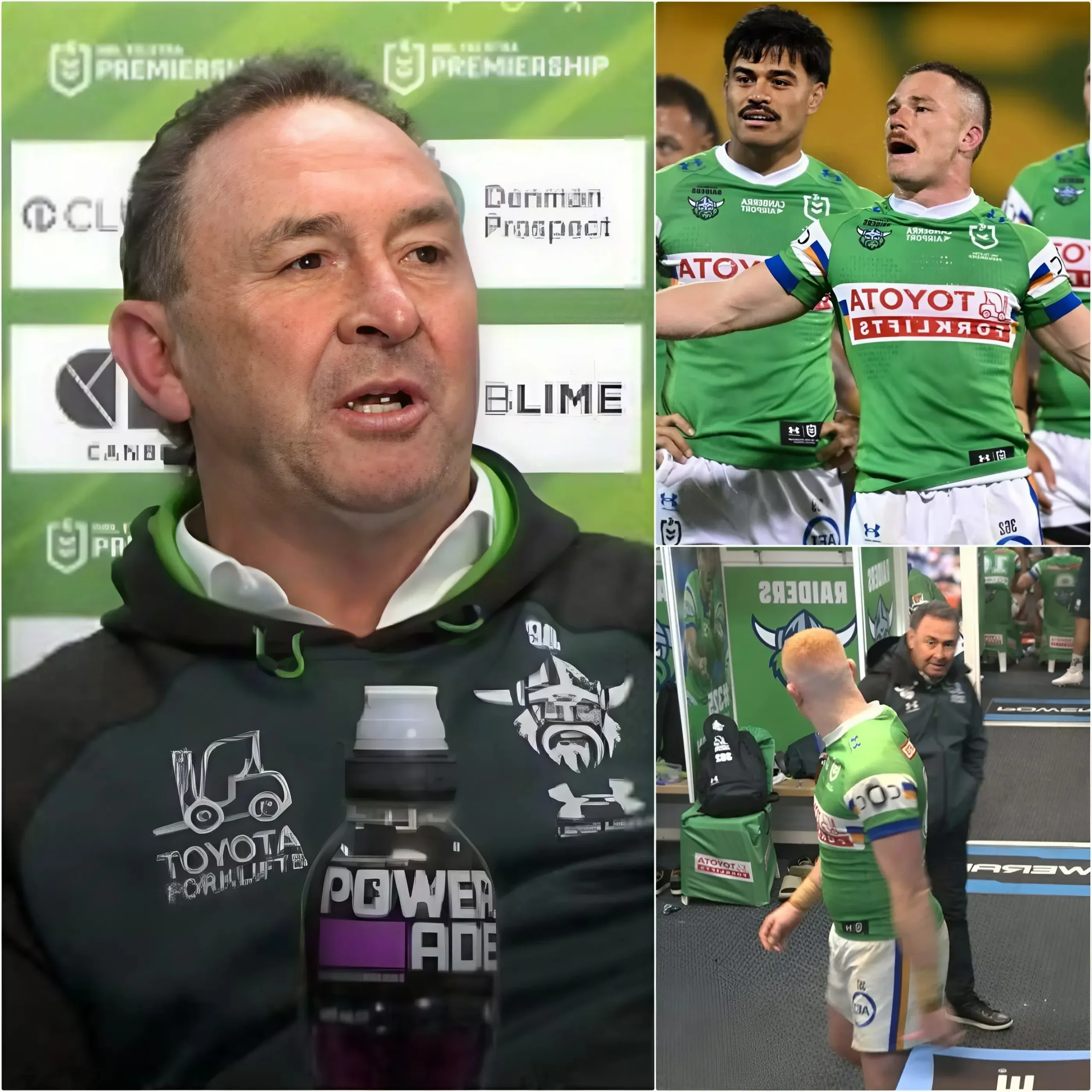 Cover Image for “WE WON, BUT I AM STILL NOT SATISFIED WITH HIS PERFORMANCE…” — Coach Ricky Stuart publicly criticized a Canberra Raiders player after the match against the Storm.