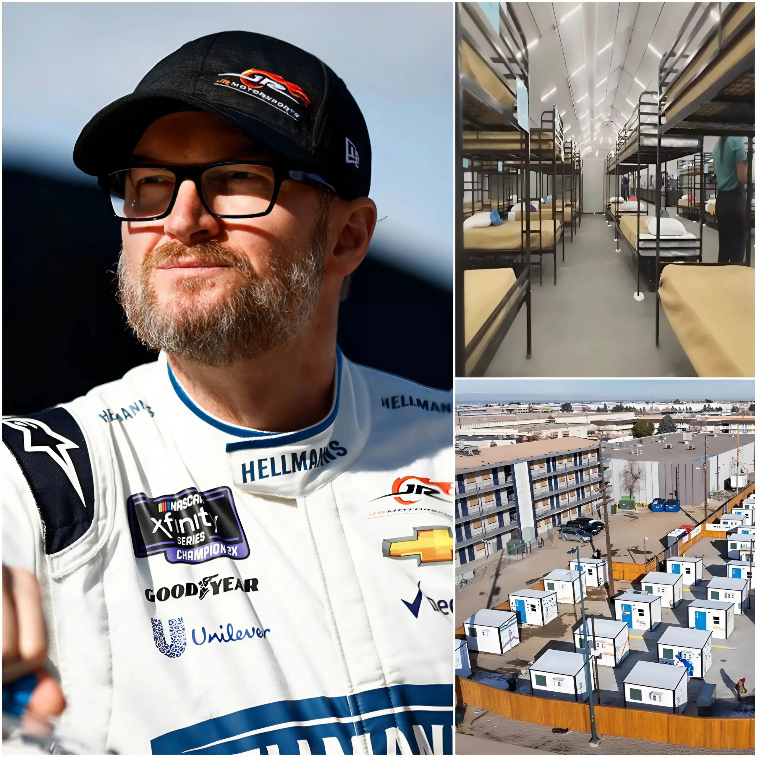 Cover Image for BREAKING NEWS: Racing legend and JR Motorsports owner Dale Earnhardt Jr. has donated his entire $13.6 million in recent prize money and grants to the Homeless Housing Initiative to fund the construction of 140 homes with 320 hospital beds…