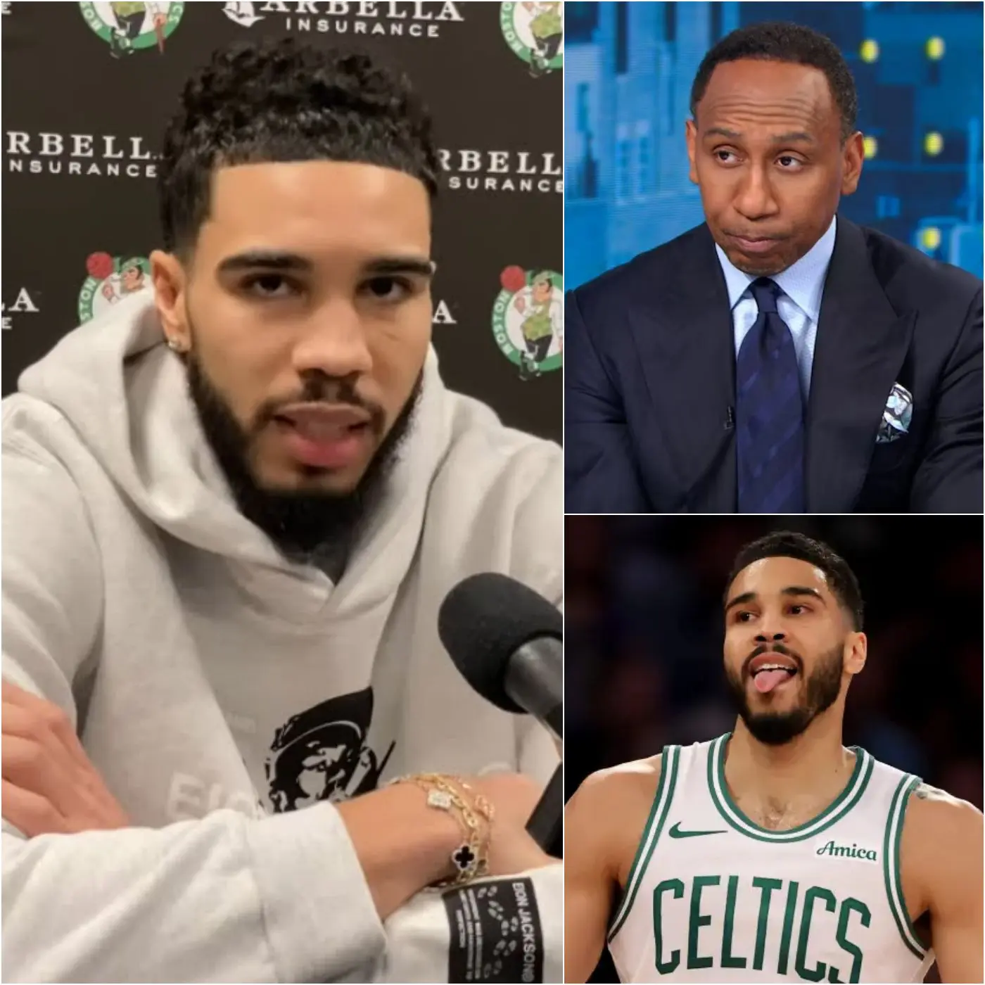 Cover Image for 🚨 “SHUT UP! WHO DO YOU THINK YOU ARE TO CRITICIZE ME?” — Jayson Tatum, star of the Boston Celtics, has sparked a major public uproar after launching a fierce response against Stephen A. Smith following calls to boycott him.