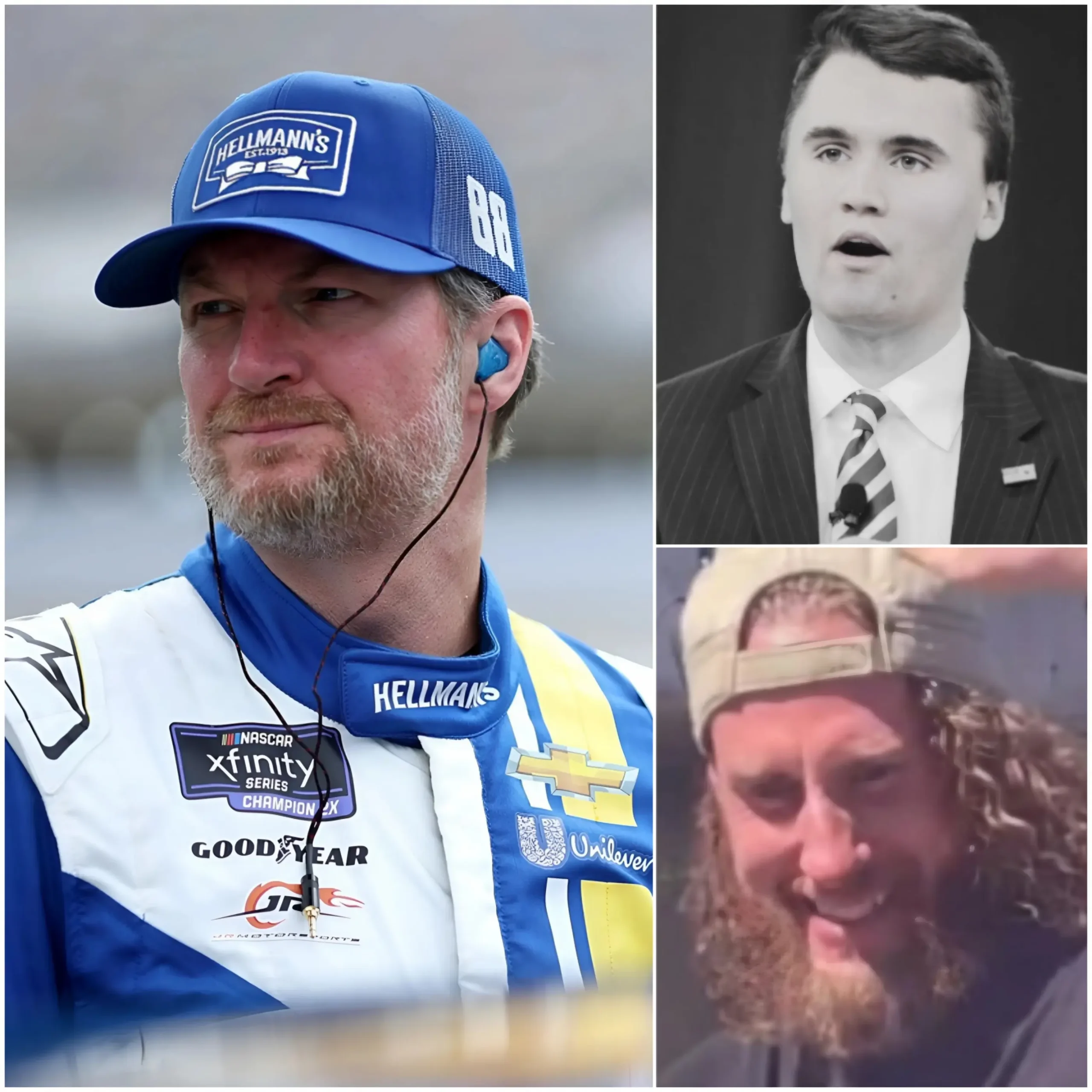 Cover Image for 10 MINUTES AGO: NASCAR legend Dale Earnhardt Jr. has issued a lifetime ban after discovering that a spectator photographed celebrating Charlie Kirk’s
