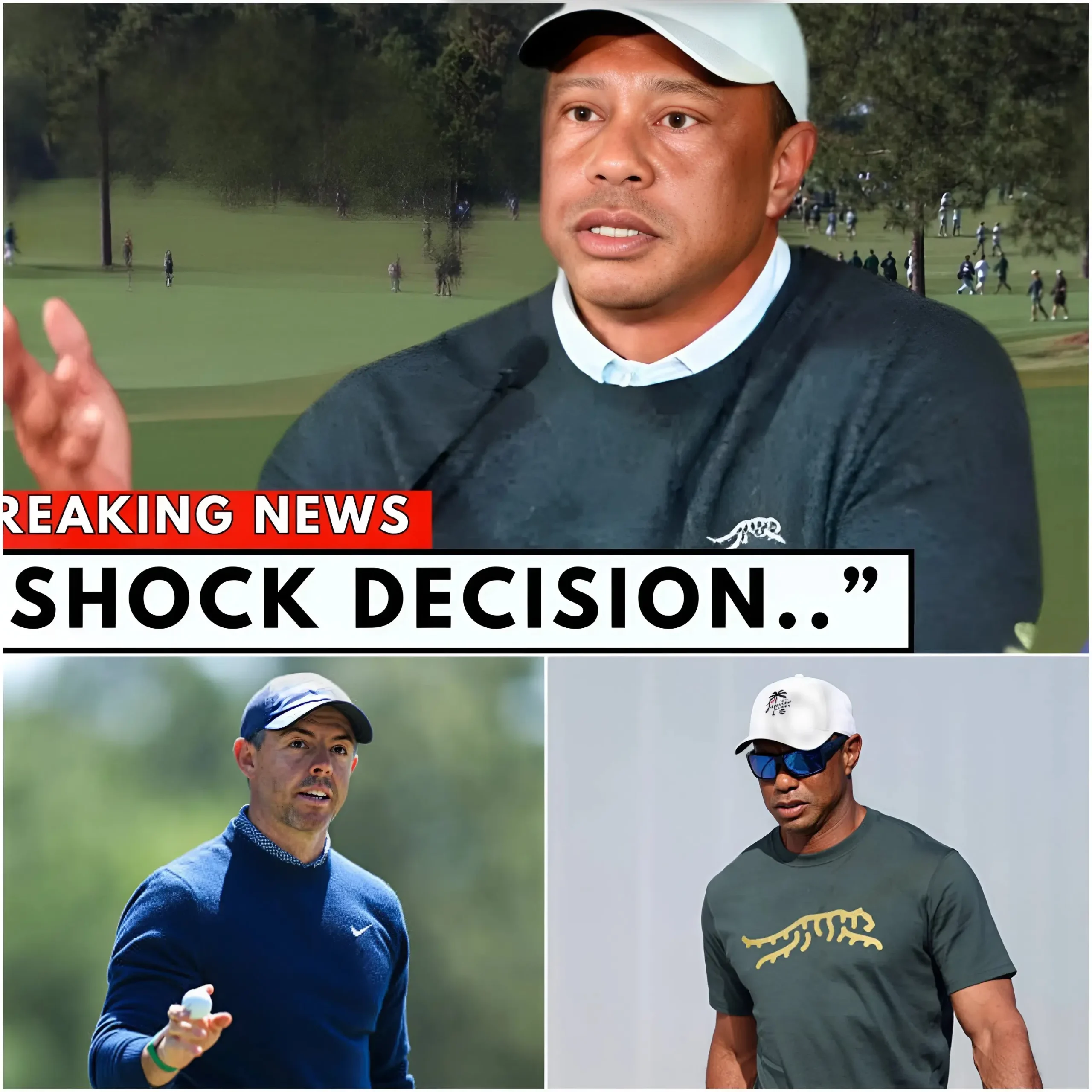 Cover Image for 🚨 TIGER WOODS MAKES A SHOCKING DECISION REGARDING CHARLIE — Rory McIlroy LEFT STUNNED 😱 as a massive wave of controversy erupts across the global golf scene 🌍, with rumors and hidden secrets behind the unexpected move starting to spill out 🕵️‍♂️💥