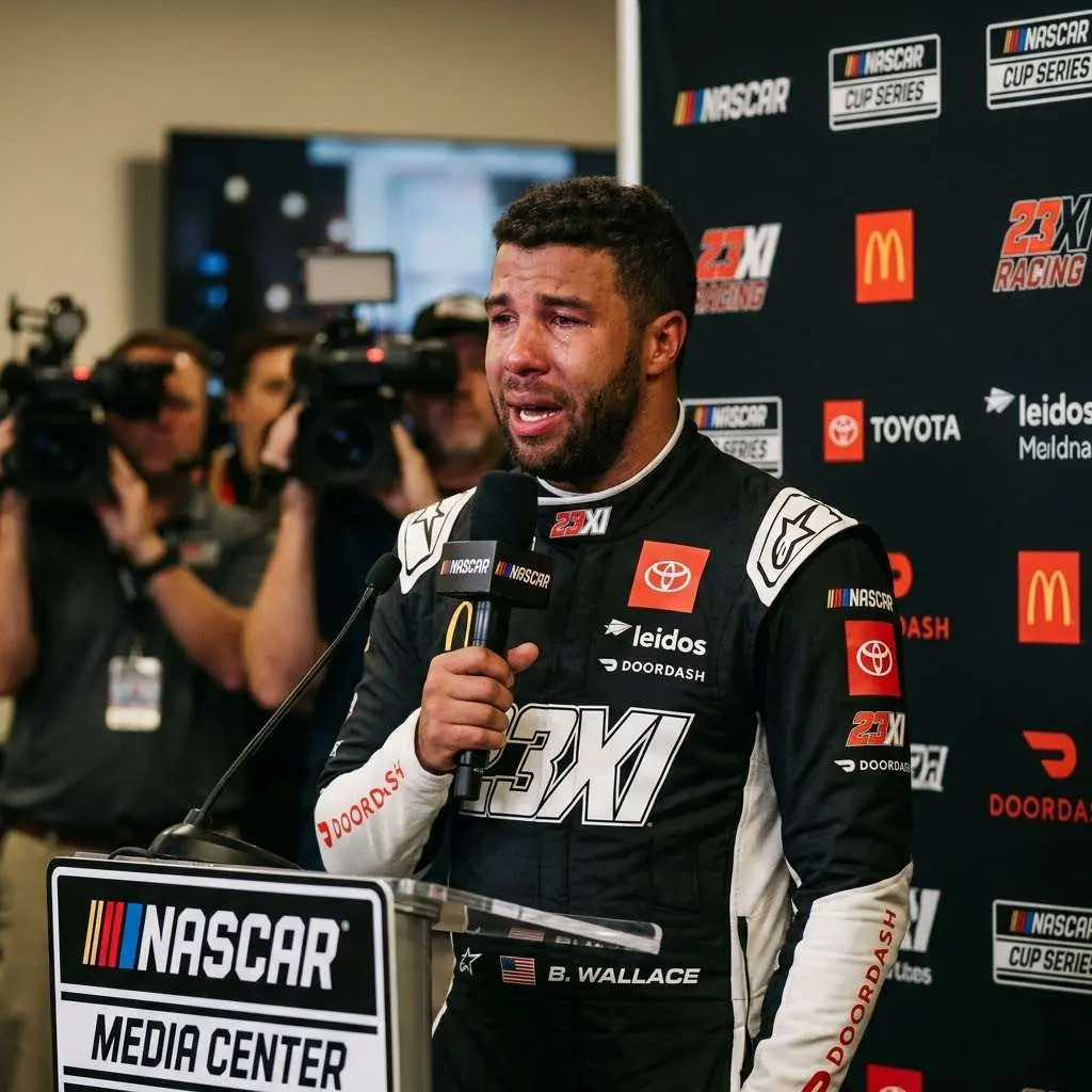Cover Image for No Longer a Secret: Bubba Wallace has finally confirmed the mental health battle he has been quietly facing