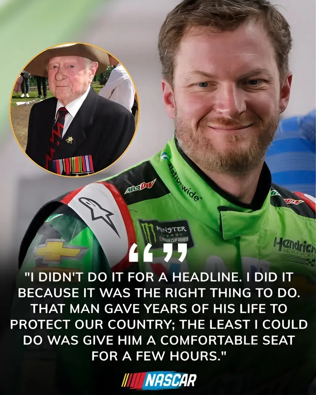 Cover Image for BREAKING NEWS: The entire racing world is buzzing after NASCAR legend Dale Earnhardt Jr. stunned passengers on a commercial flight with an unexpected gesture.