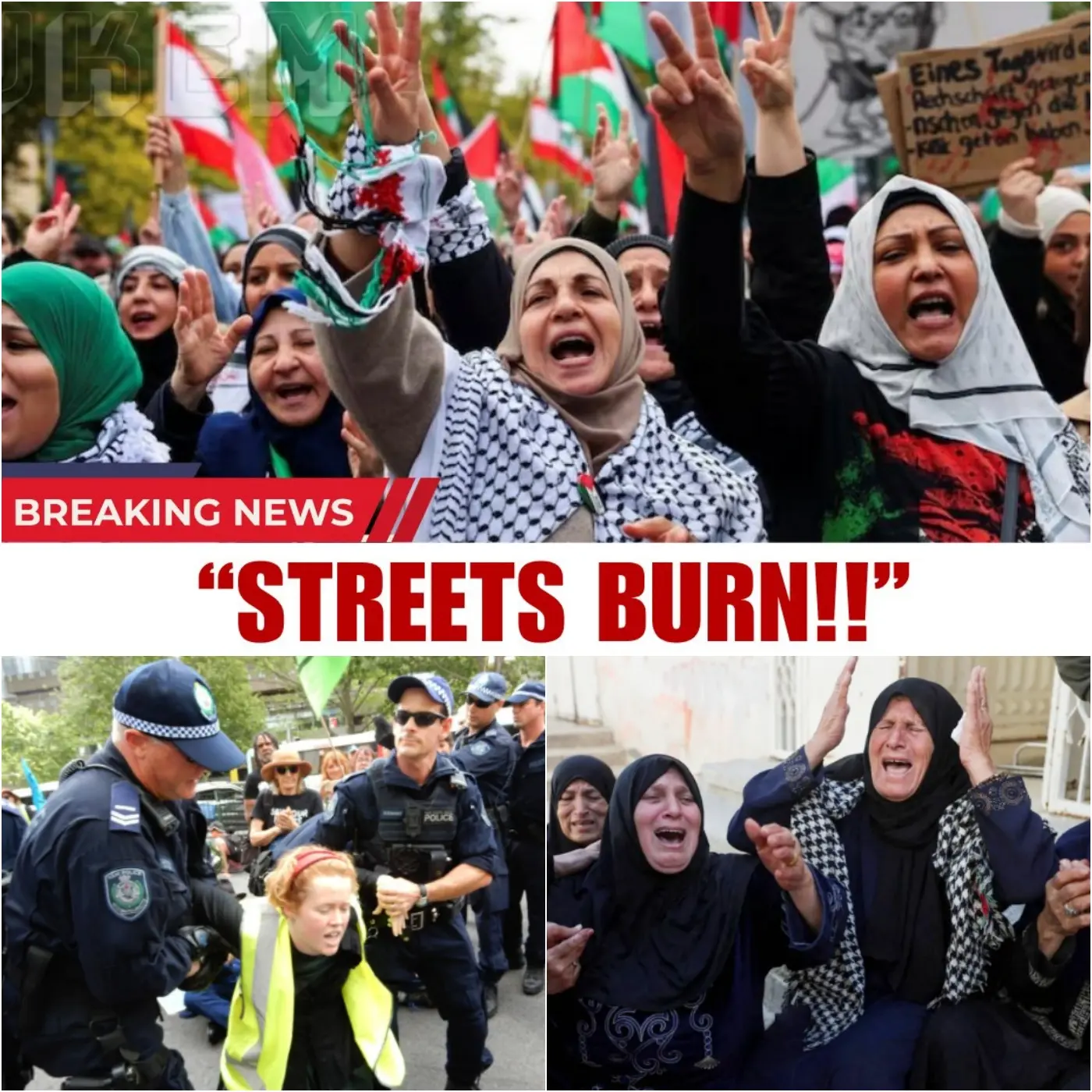 Cover Image for 🔥 Sydney Streets Erupt: Police Confront Islamist Rioters in Intense Clash